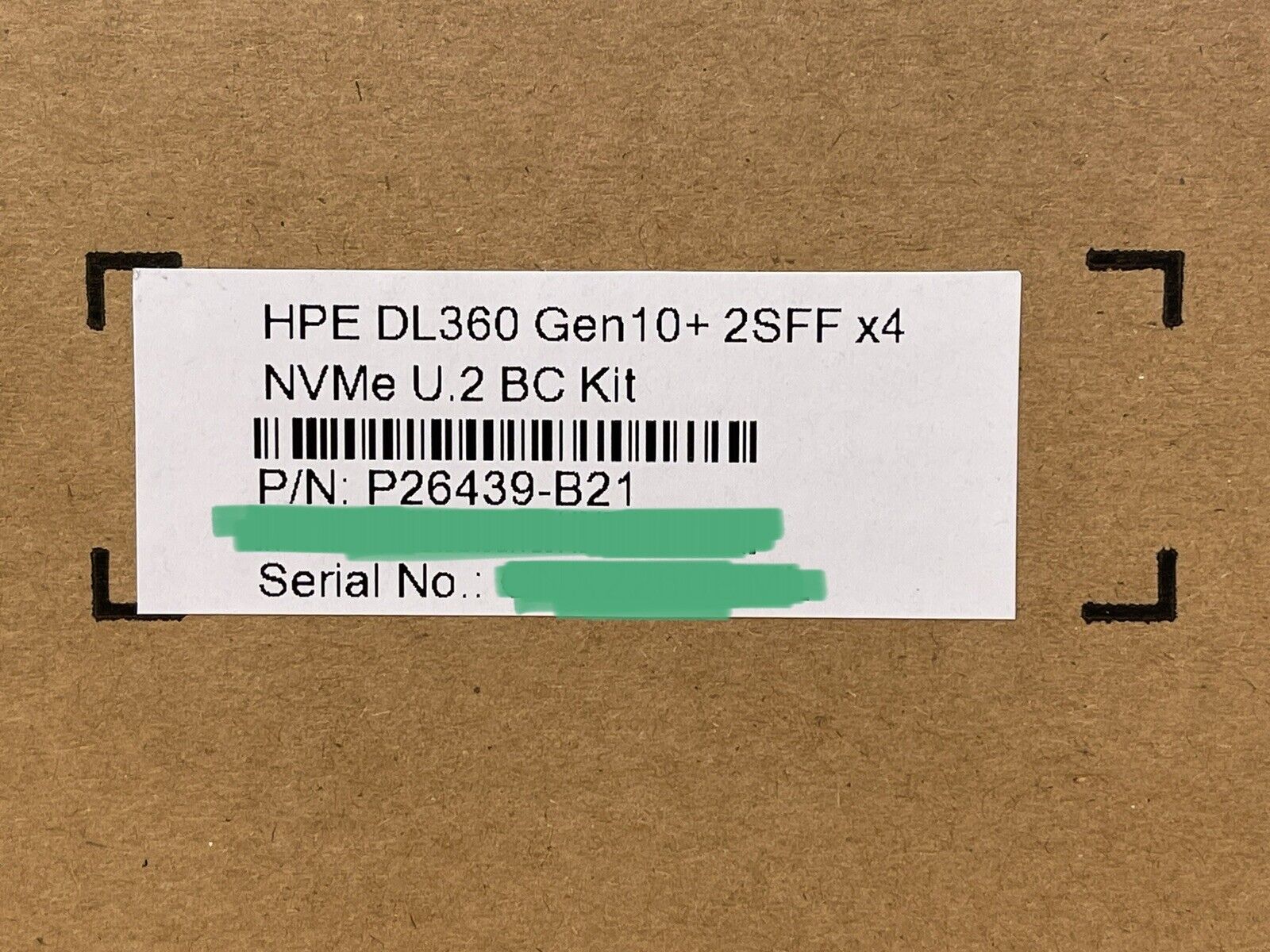 HPE P26439-B21 DL360 Gen10+ Plus 2SFF x4 U.2 BC Parts Kit Cage+Backplane+Power+Signal Cable.