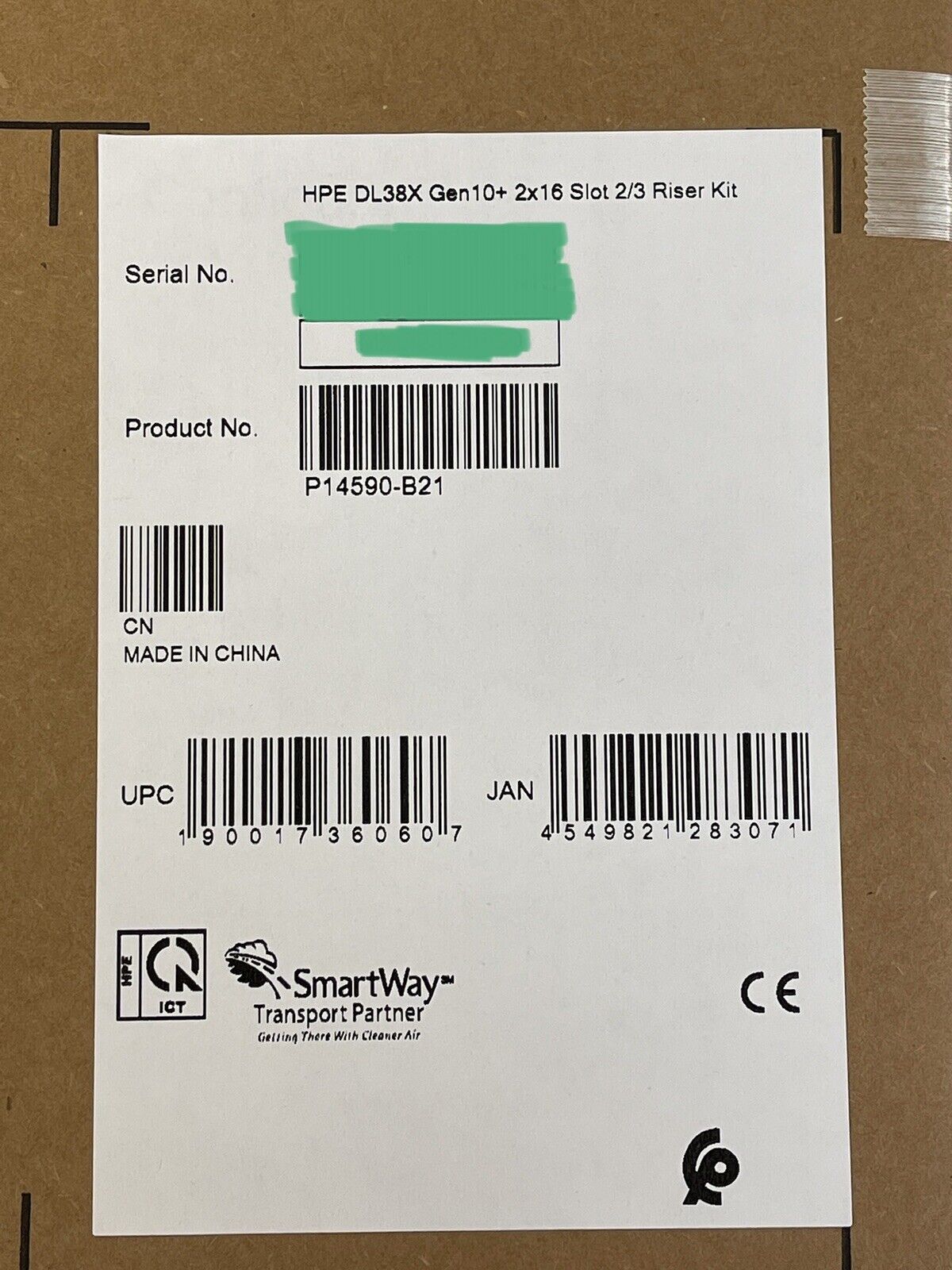 HPE ProLiant P14590-B21 DL38X DL380 DL385 Gen10 Plus and V2 2x16 Slot 2/3 PCI-e 4.0 Riser Kit GPU.