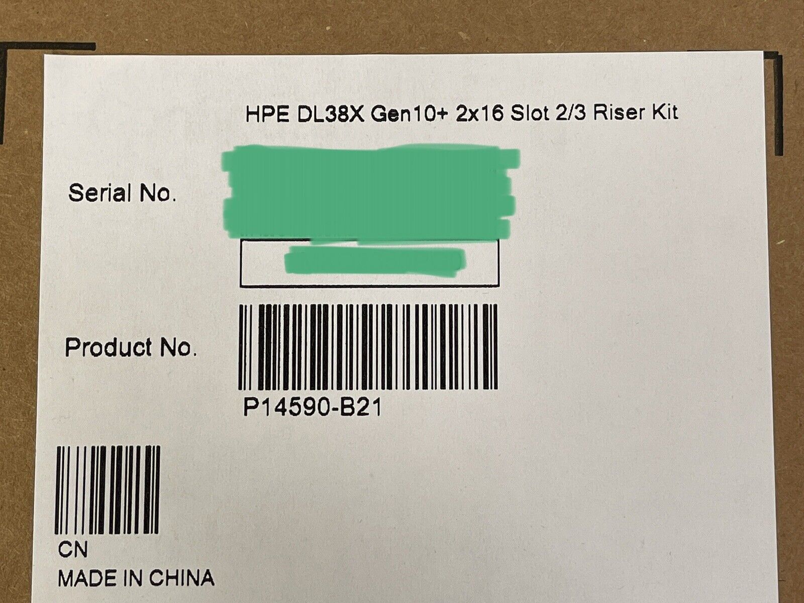 HPE ProLiant P14590-B21 DL38X DL380 DL385 Gen10 Plus and V2 2x16 Slot 2/3 PCI-e 4.0 Riser Kit GPU.