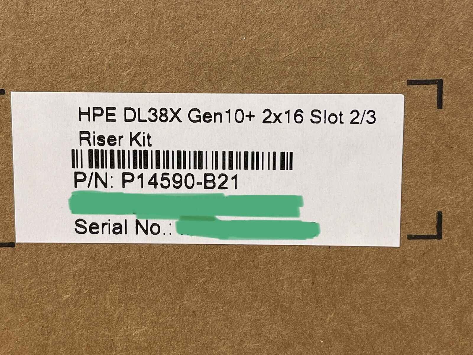 HPE ProLiant P14590-B21 DL38X DL380 DL385 Gen10 Plus and V2 2x16 Slot 2/3 PCI-e 4.0 Riser Kit GPU.