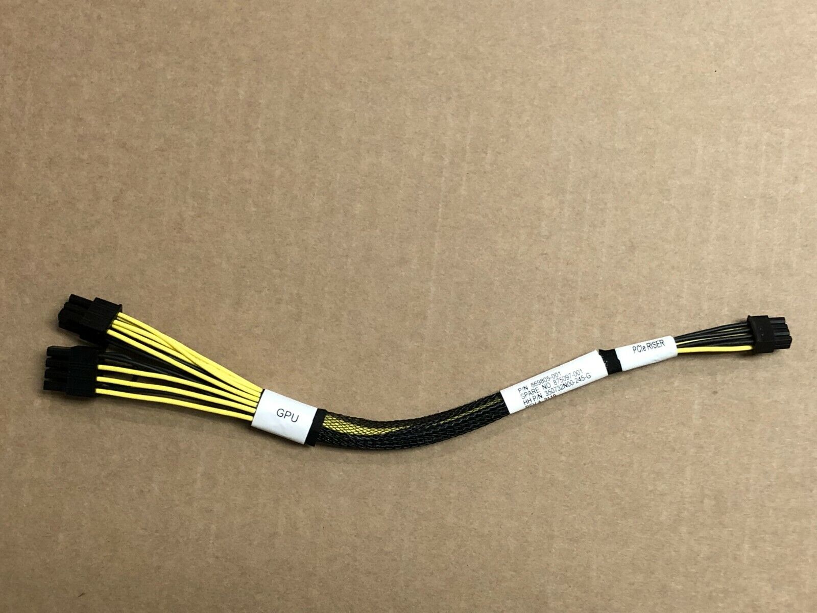 Choose your type HPE GPU Power Cable 6-Pin 8-Pin EPS PCI-e Y-cable Riser to GPU.