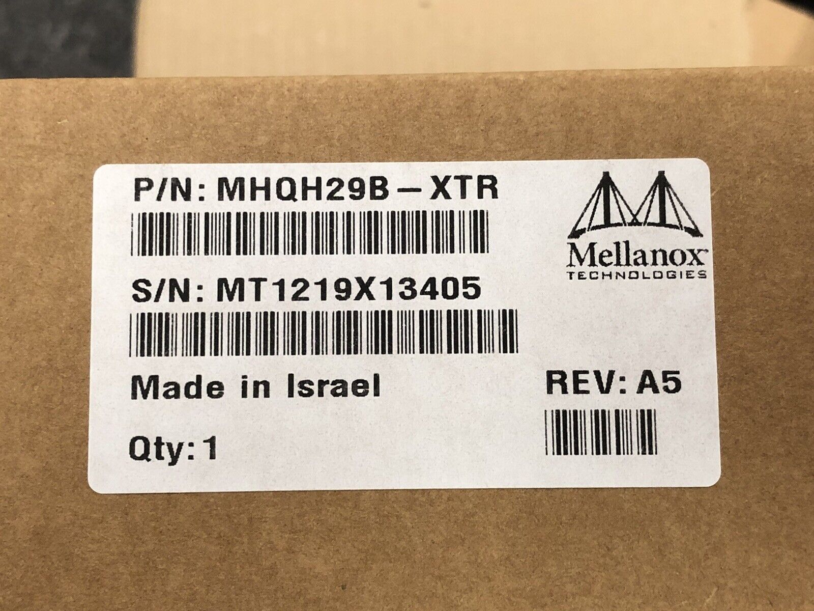 Mellanox ConnectX-2 Dual port 40Gb/s InfiniBand OR 10GbE Ethernet NIC Adapter MHQH29B-XTR.