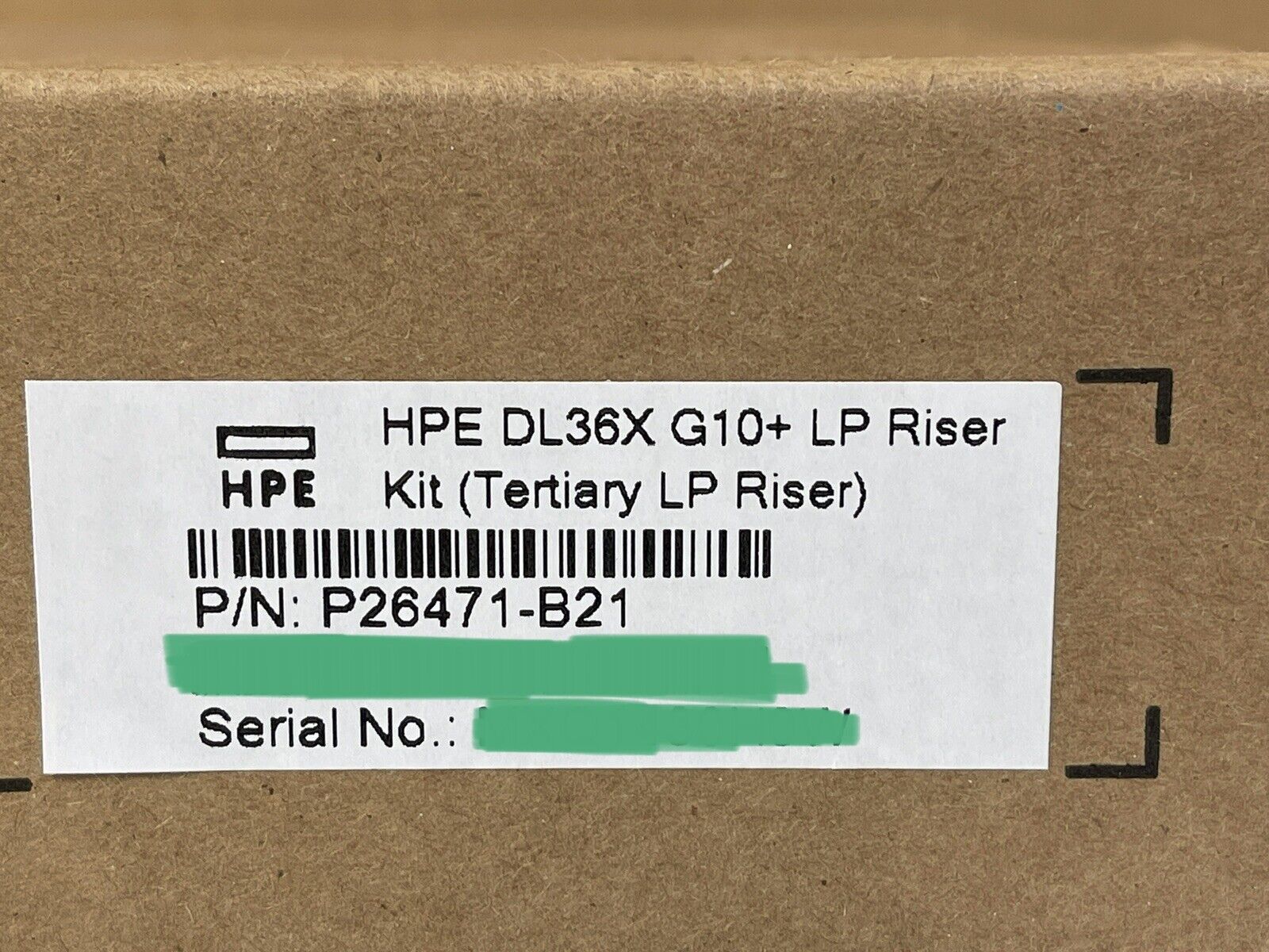 HPE P26471-B21 ProLiant DL36X DL360 DL365 Gen10+ Plus LP Low Profile Riser Kit.