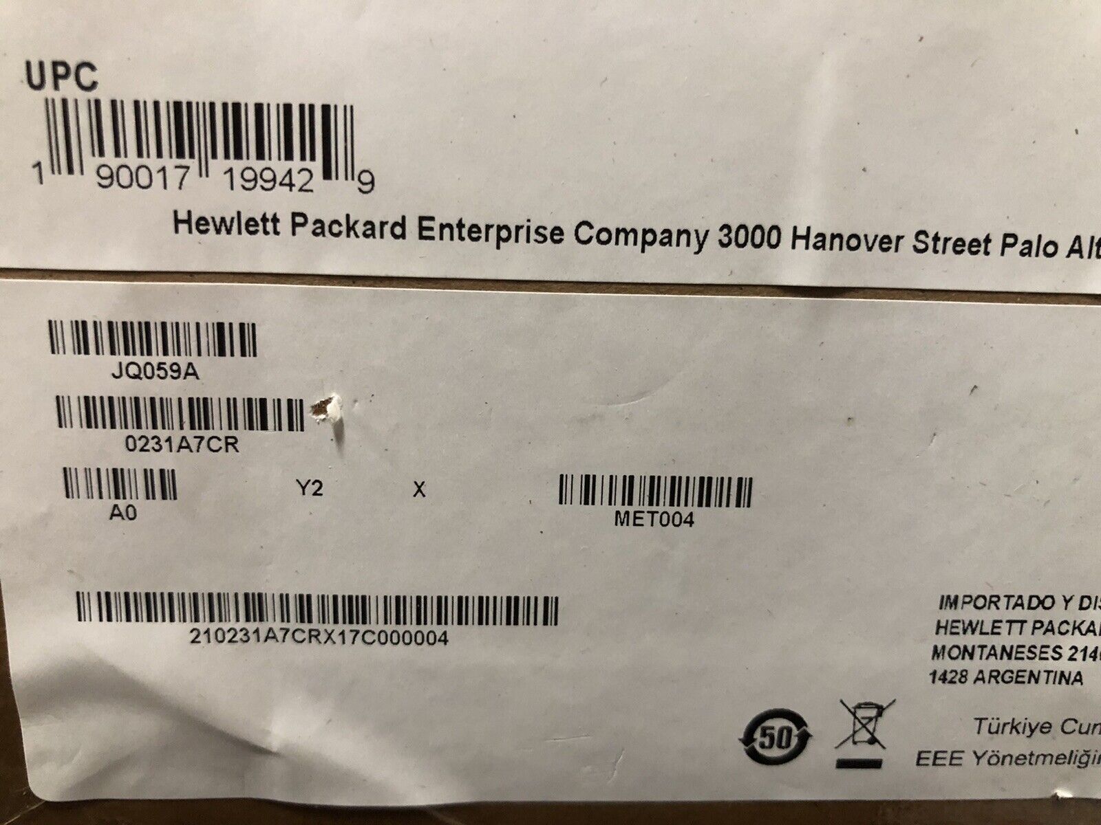 HPE JQ059A FlexFabric 12900E Chassis Universal Rack Mount Kit RM H3C Rails HP.