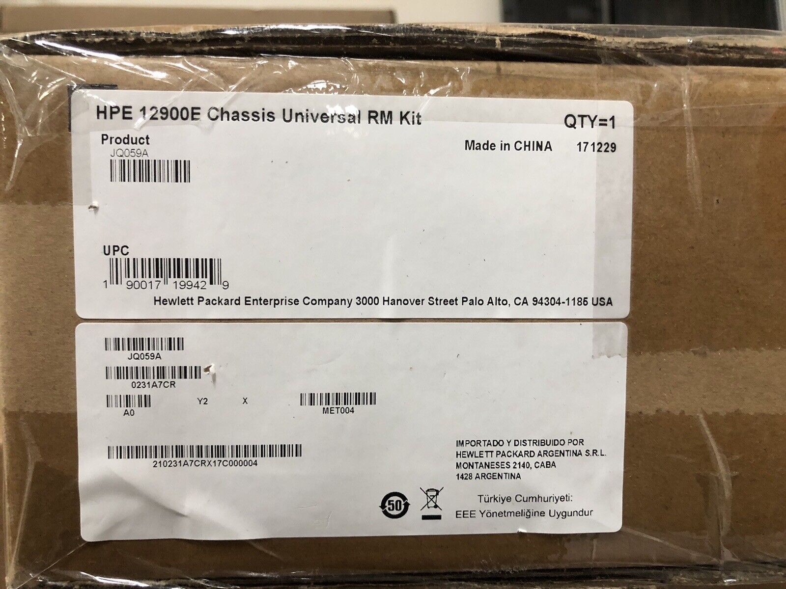 HPE JQ059A FlexFabric 12900E Chassis Universal Rack Mount Kit RM H3C Rails HP.