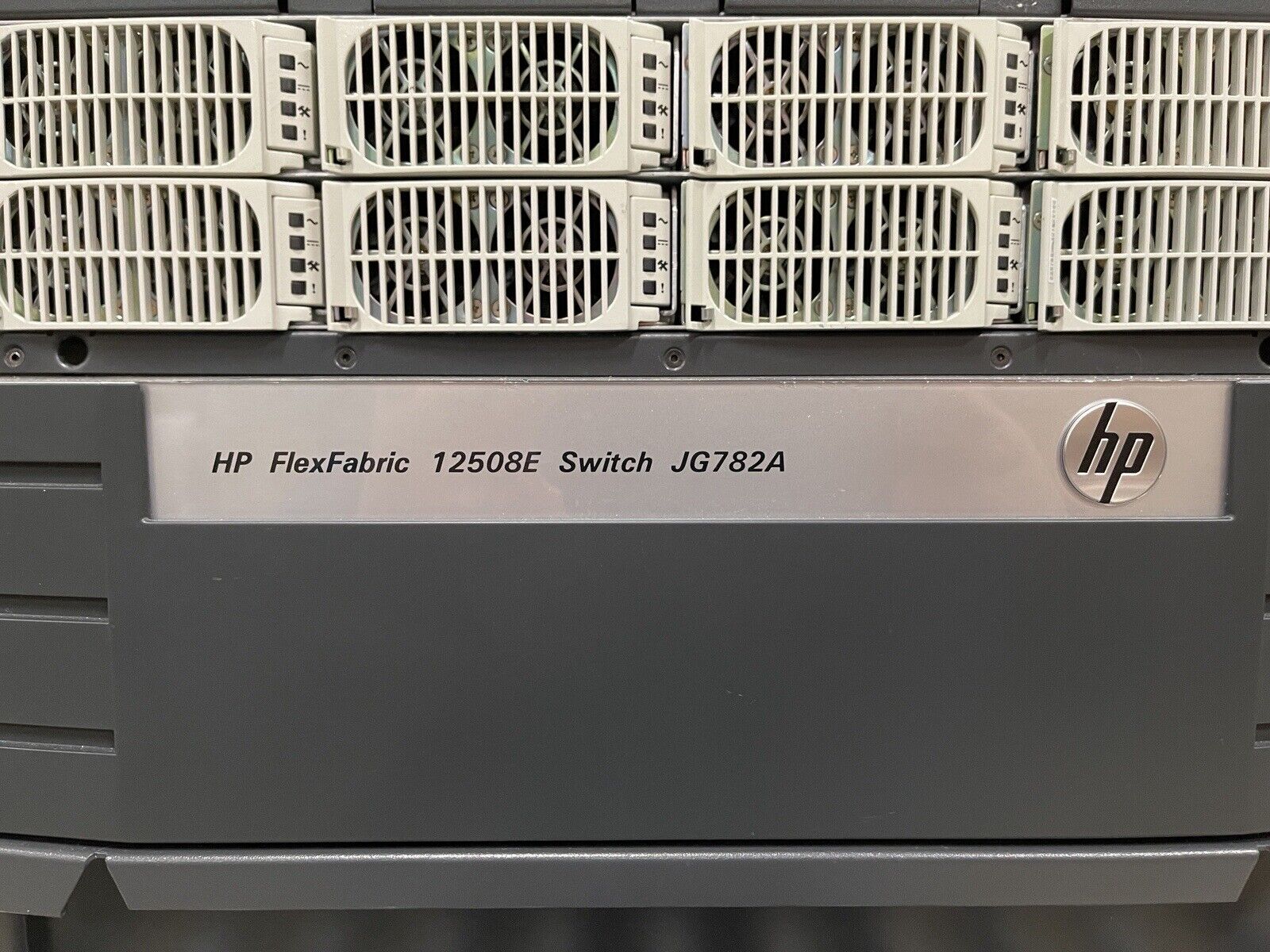 HP FlexFabric 12508E Switch Chassis LG782A 8x AC 2KW PSU 2x Fan Module