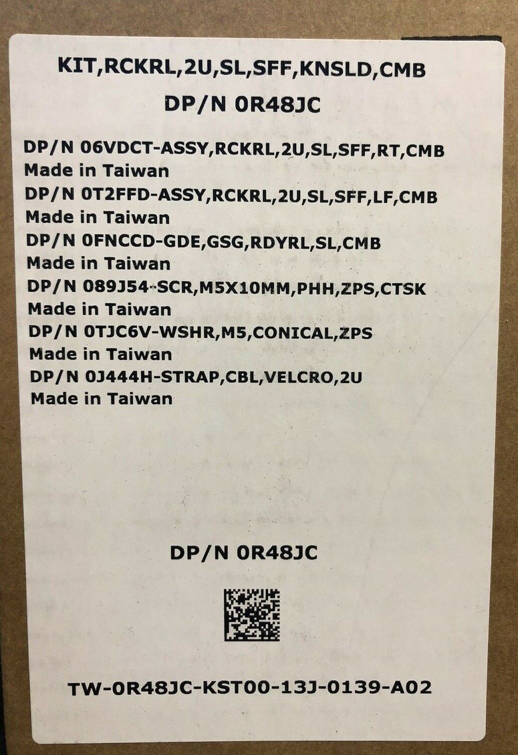 Dell Sliding Rail Kit Type B13 0R48JC R48JC Rails