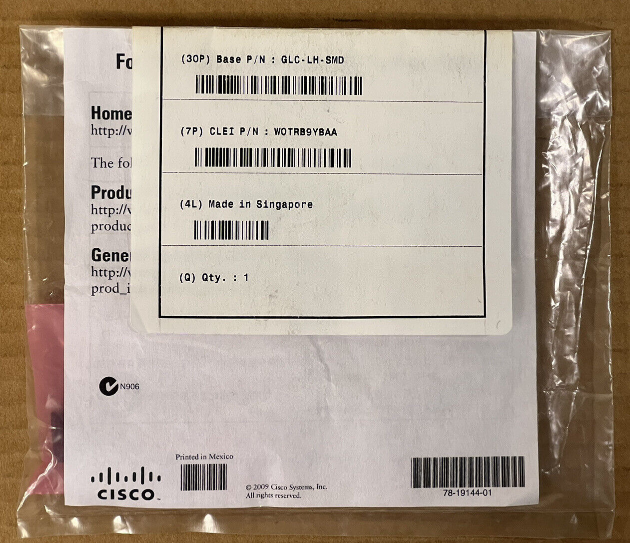 Cisco GLC-LH-SMD SFP Transceiver Module 1GE 1000BASE-LX/LH V01 SMF MMF.