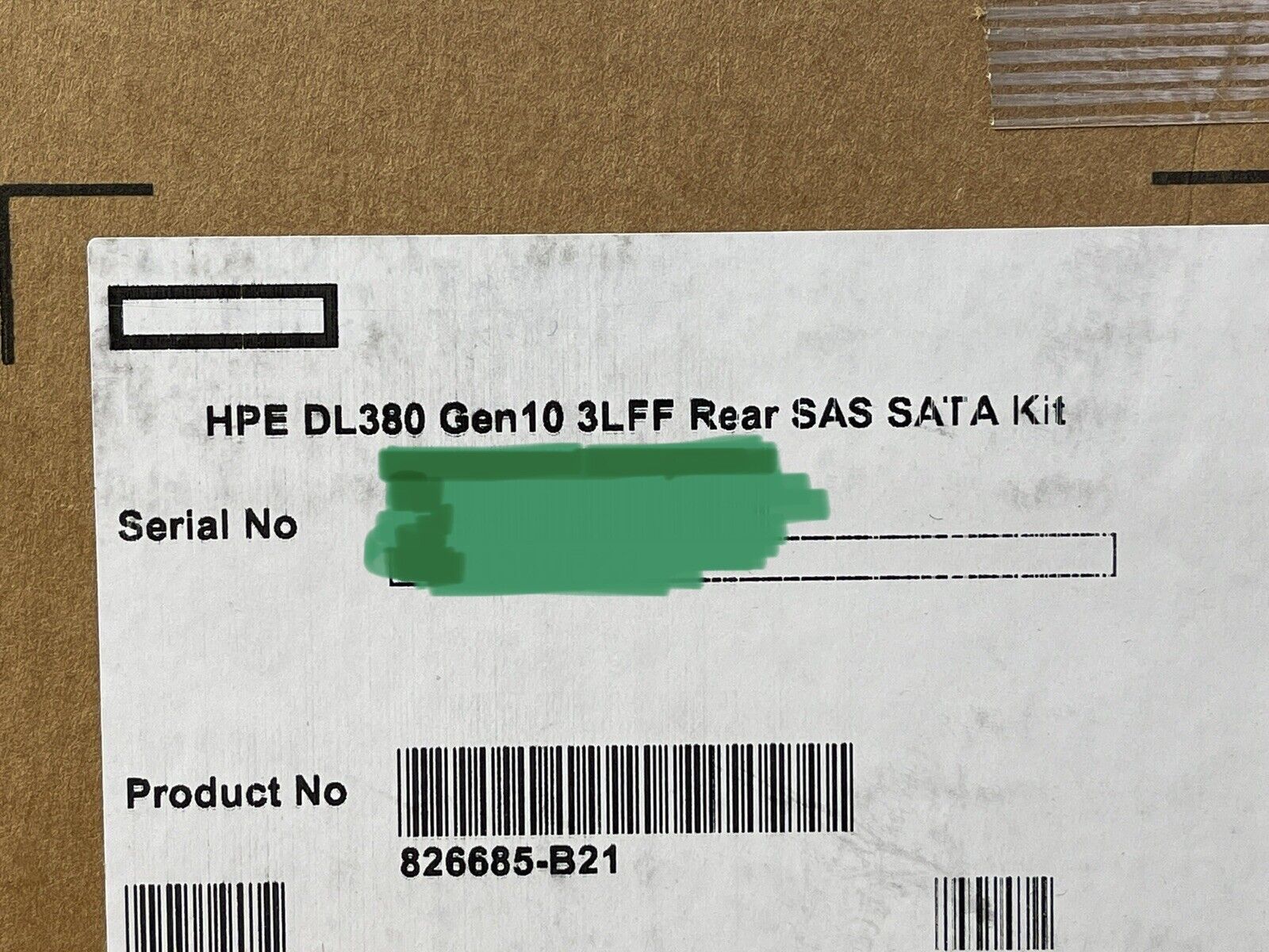 HPE 826685-B21 DL38x DL385 DL380 Gen10 3LFF HDD/SSD SC Rear Riser Kit SATA SAS 3.5.