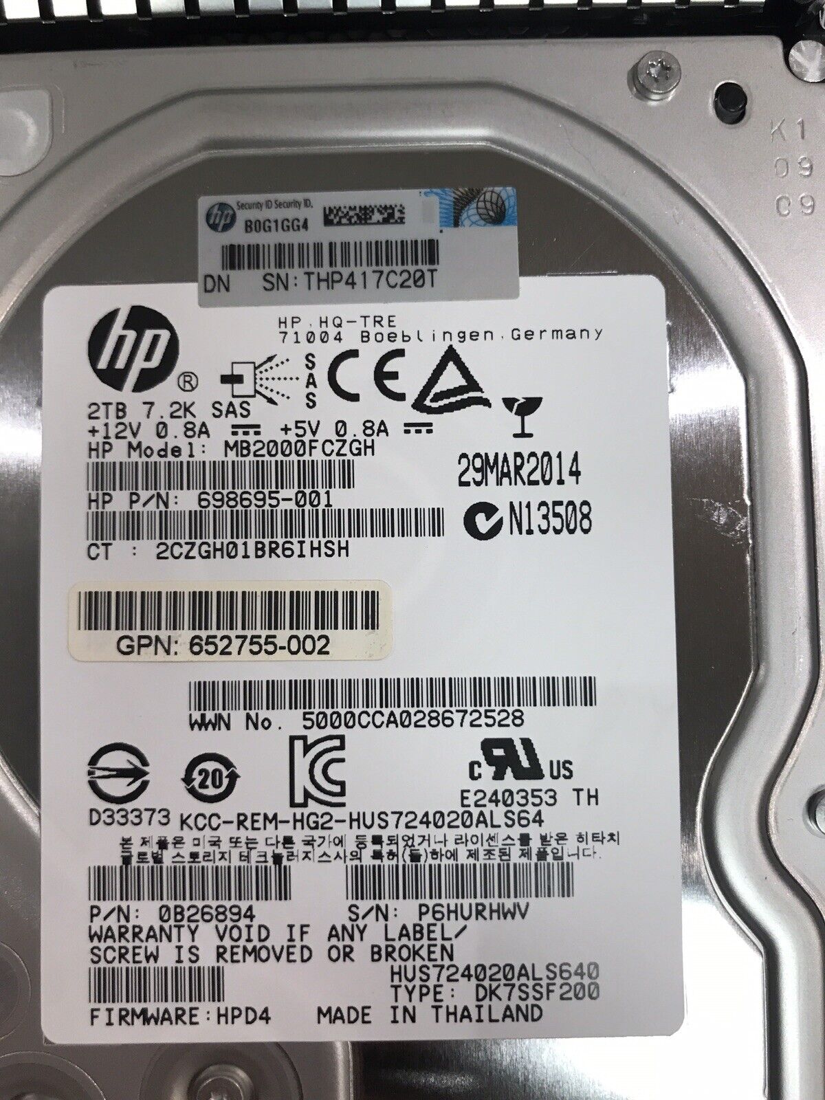 HP 663600-B23 SL4540 G8 3x Nodes 6x E5-2470V2 3x 192GB 6x 500GB 45x 2TB SAS Rails 93TB.