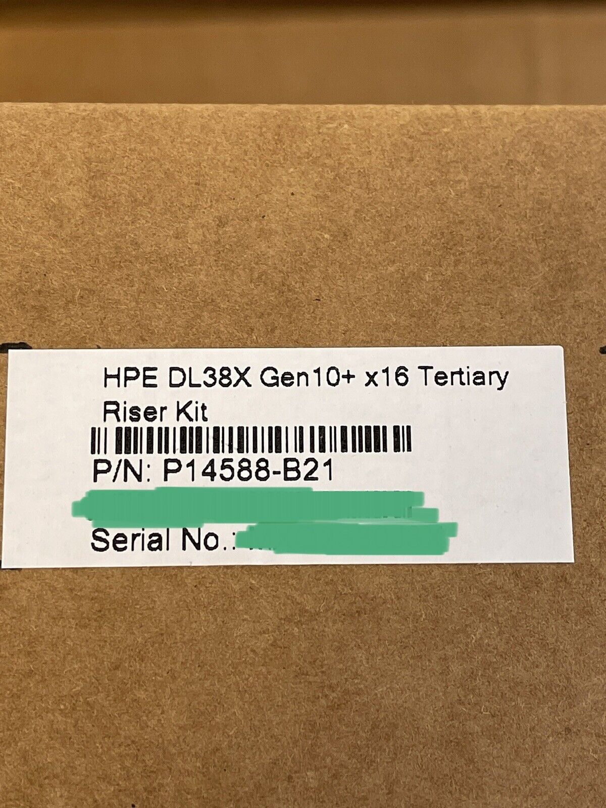 HPE P14588-B21 DL38X DL380 DL385 Gen10+ Plus and V2 x16 PCI-e 4.0 Tertiary Riser Kit GPU.