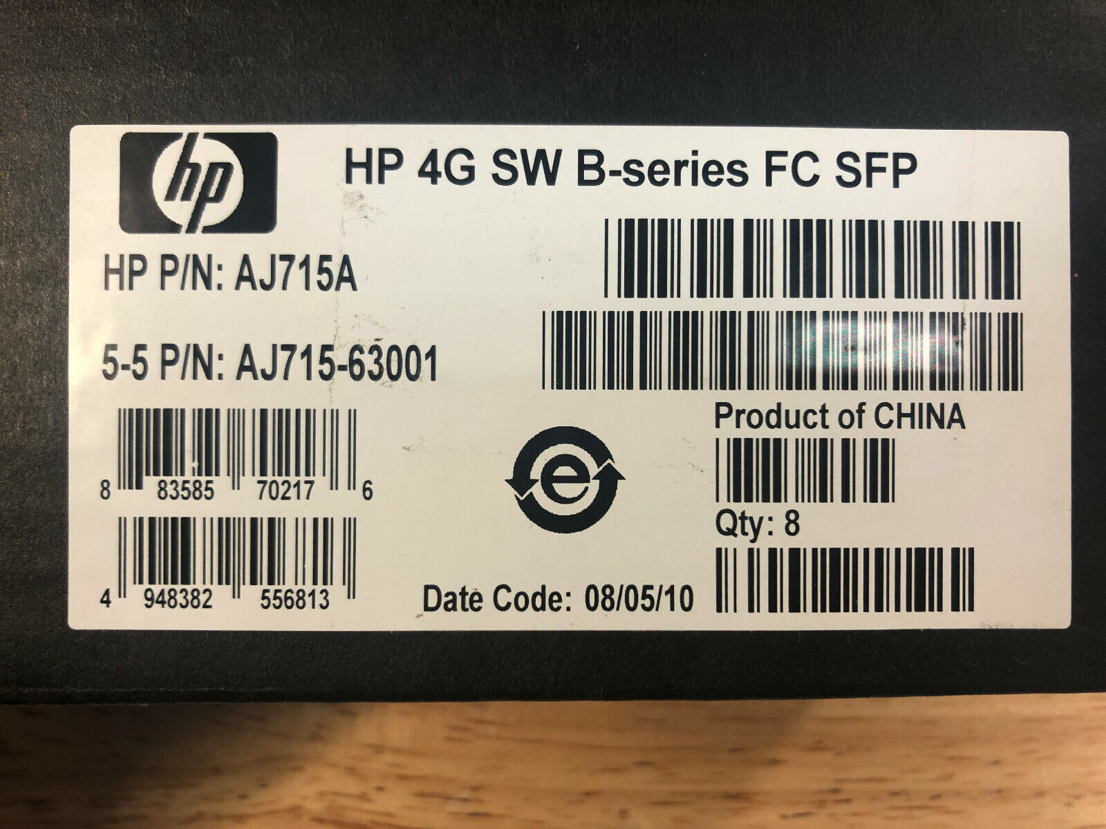 HP AJ715A B-Series 4G SFP SW LC-LC Multi-Mode MMF 850nm 150m Transceiver
