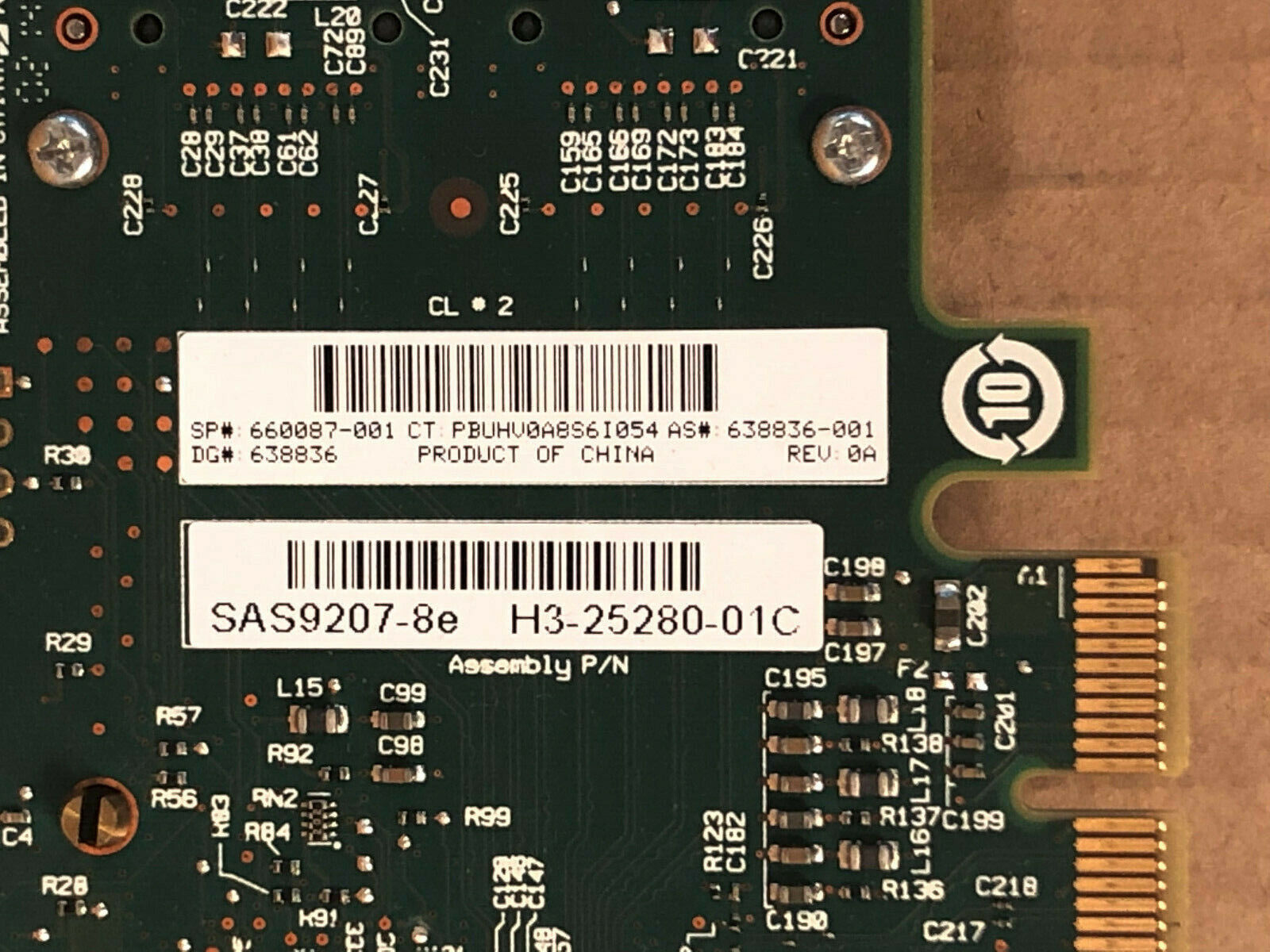 HPE 8-lane External SAS 6Gbps Host Bus Adapter HBA LSI SAS9207-8e 638836-001.