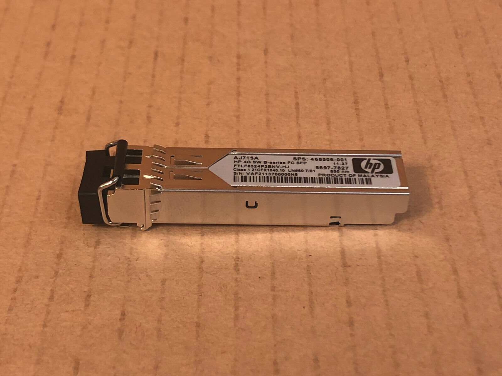 HP AJ715A B-Series 4G SFP SW LC-LC Multi-Mode MMF 850nm 150m Transceiver