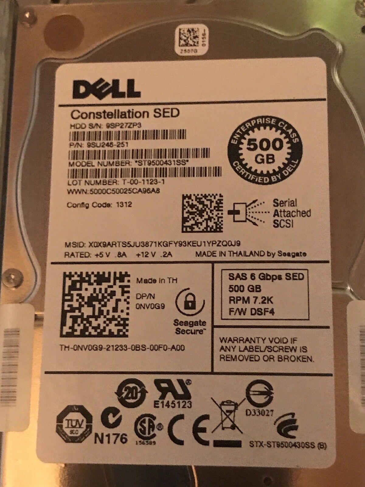 Dell PowerVault MD1220 24x 500GB SED SAS 7.2K Storage 2x EMM 12TB Bezel Rails.
