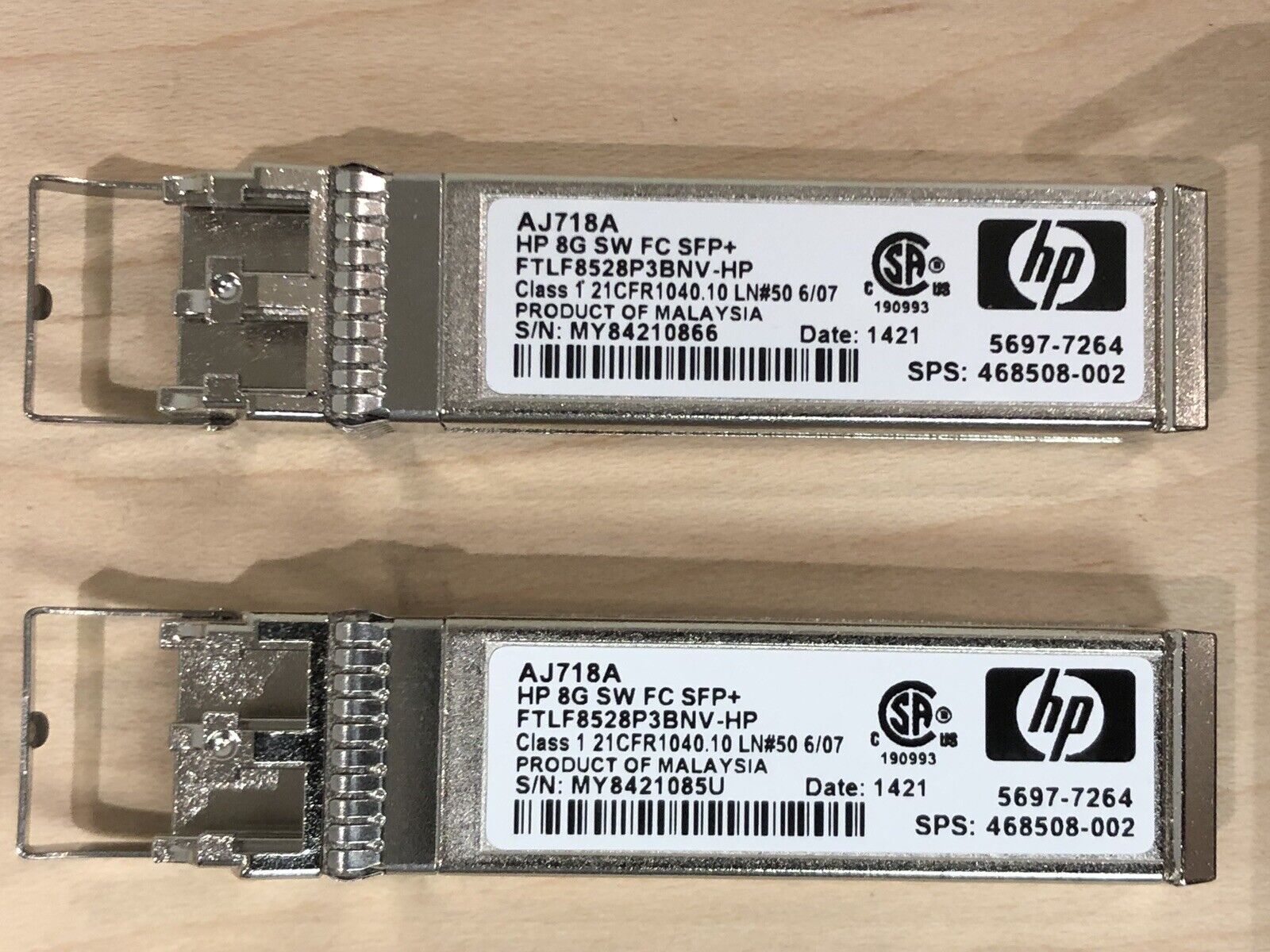 HP 8Gb PCI-e FC HBA Emulex LPE12002 StorageWorks HPE 2x SFP Transceivers LP.
