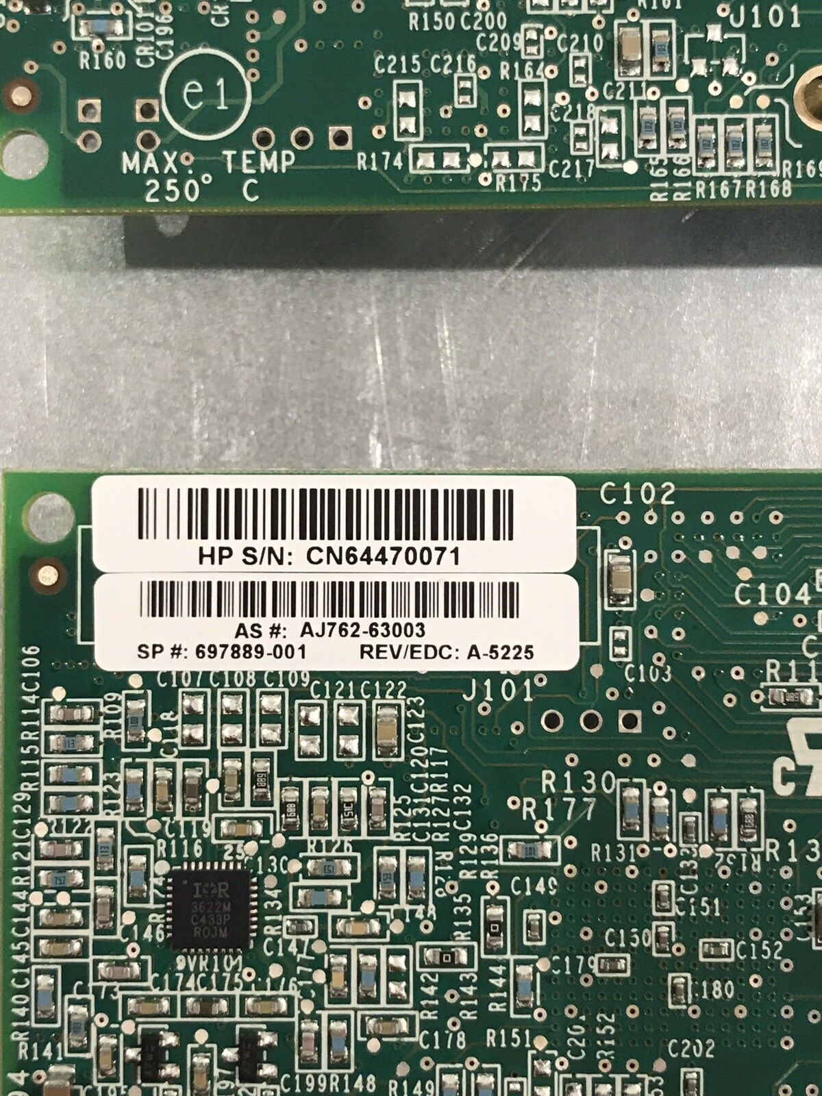 HP AJ762B 8Gb PCI-e FC HBA Emulex StorageWorks HPE 1x SFP Transceiver FH 81E.