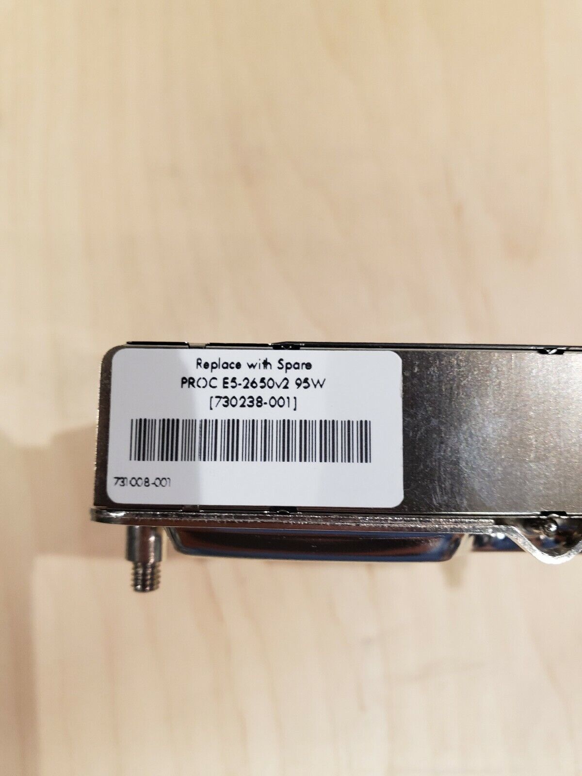 HP HPE Genuine Heatsink SL200 Series Gen8 707833-002 709990-002 Front G8.