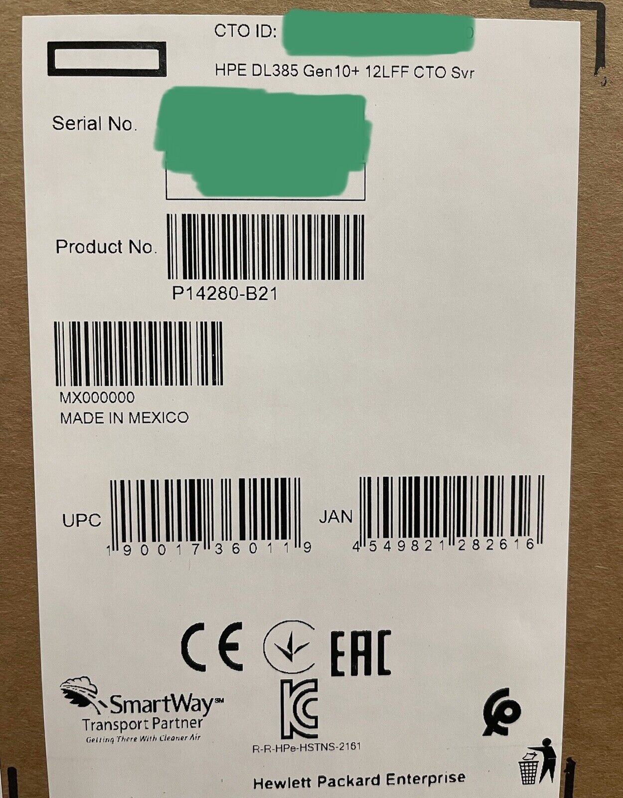 HPE DL385 Gen10 Plus 2x AMD EPYC 7272 64GB 12x LFF 2x 1600W 10GbE 25GbE P816i-a