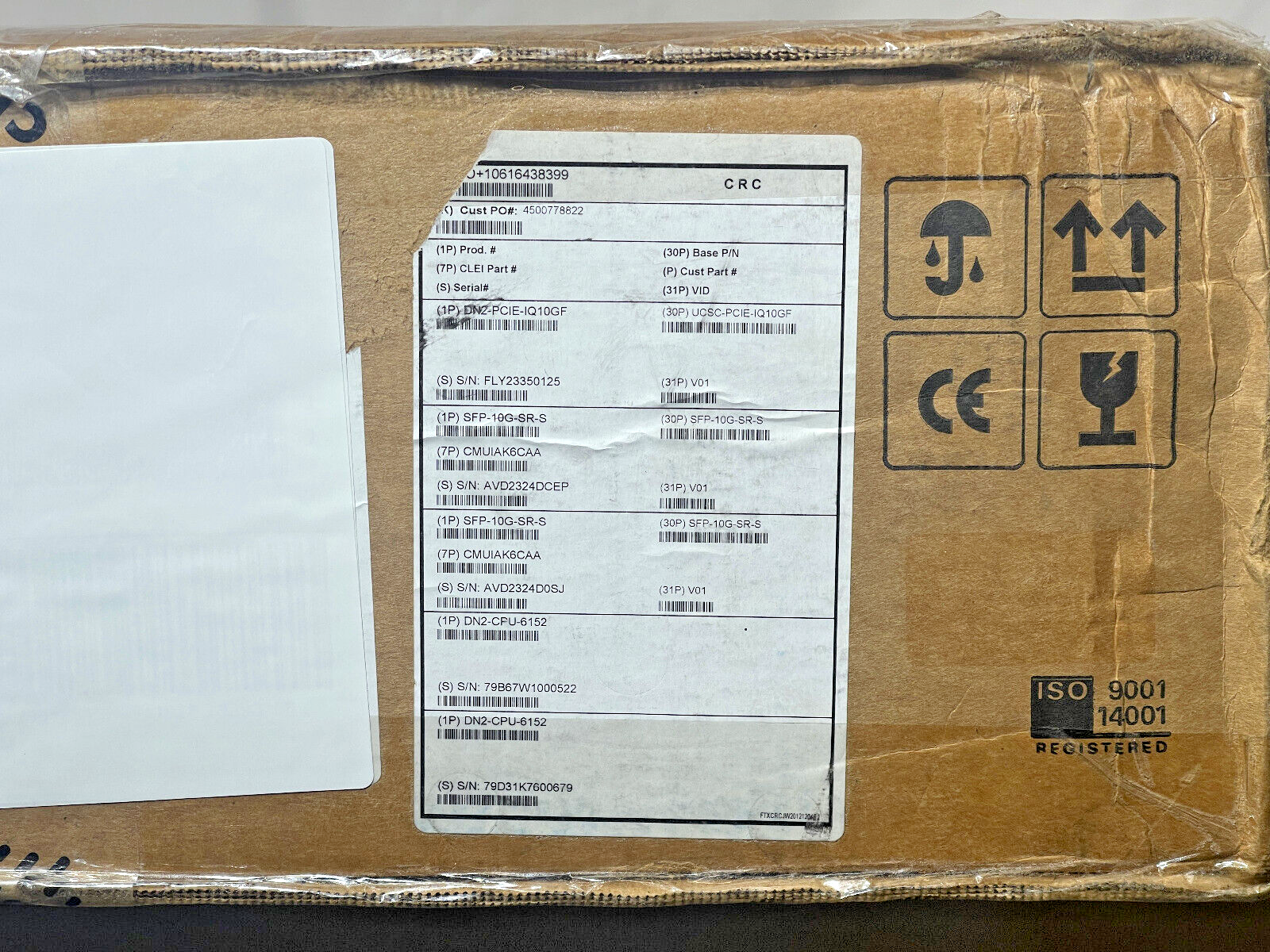 New Cisco UCS C220 M5 Server 2x 6152 44C 256GB 2x 480GB 8x 1.92TB 10Gb X710 770W