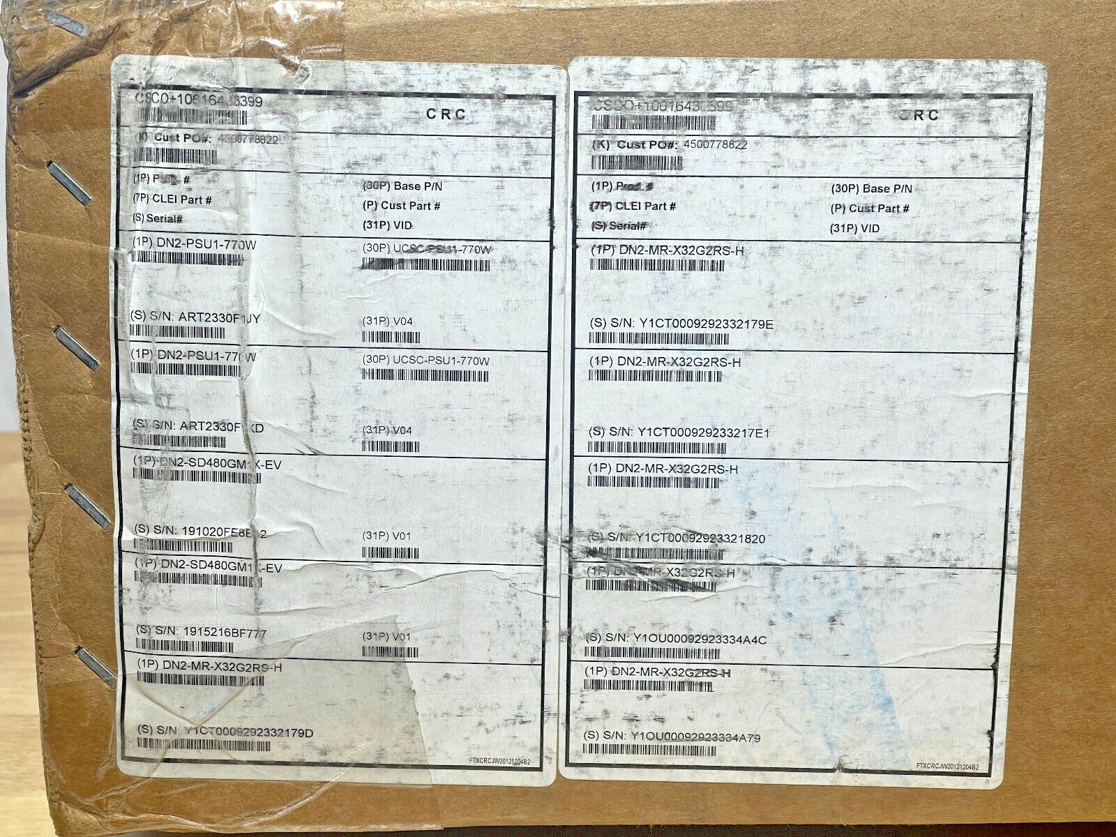 New Cisco UCS C220 M5 Server 2x 6152 44C 256GB 2x 480GB 8x 1.92TB 10Gb X710 770W