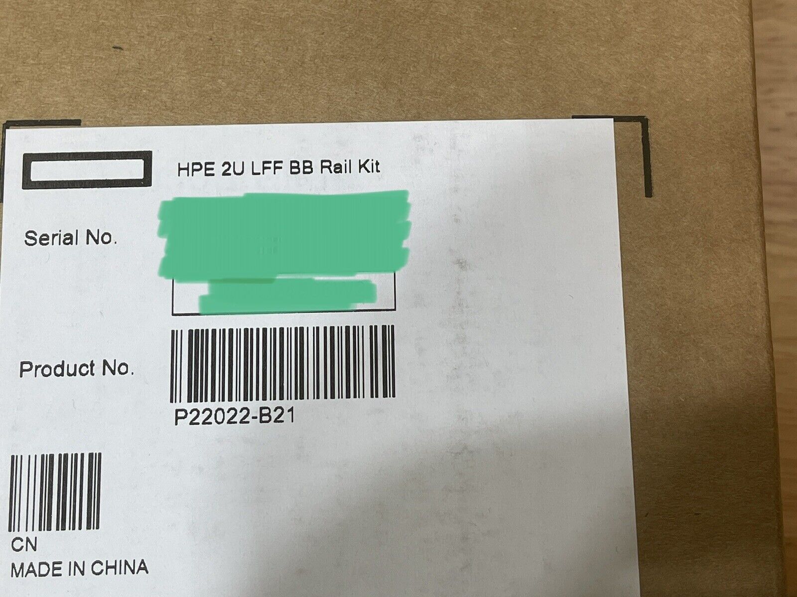 HPE P22022-B21 DL38X DL345 DL380 DL385 Gen10+Plus and V2 2U LFF Ball Bearing Rail Kit.