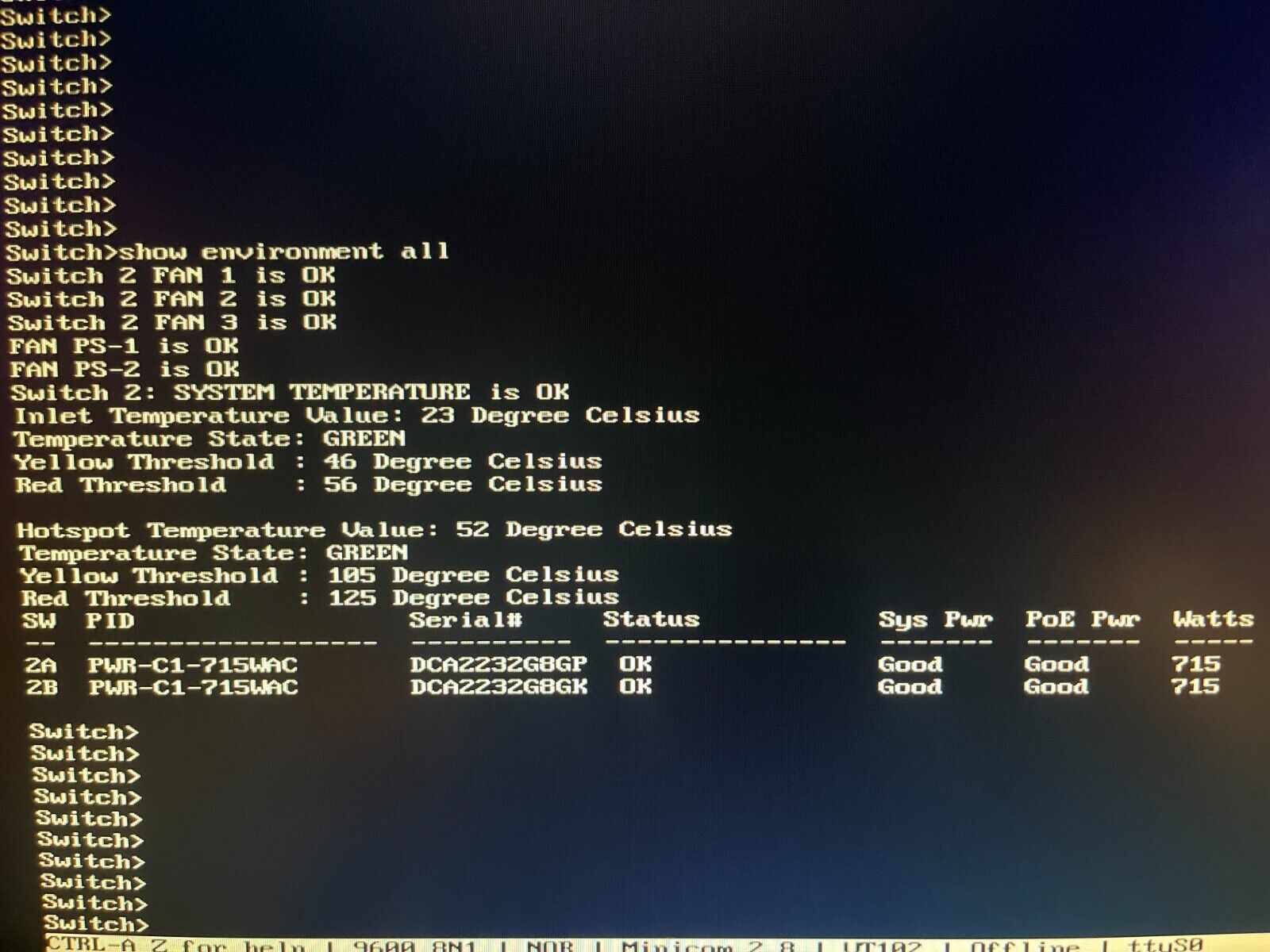 Cisco Catalyst C9300-24T-A Network Switch 2x AC PSU 715W 24-Port RJ45 Gigabit NA