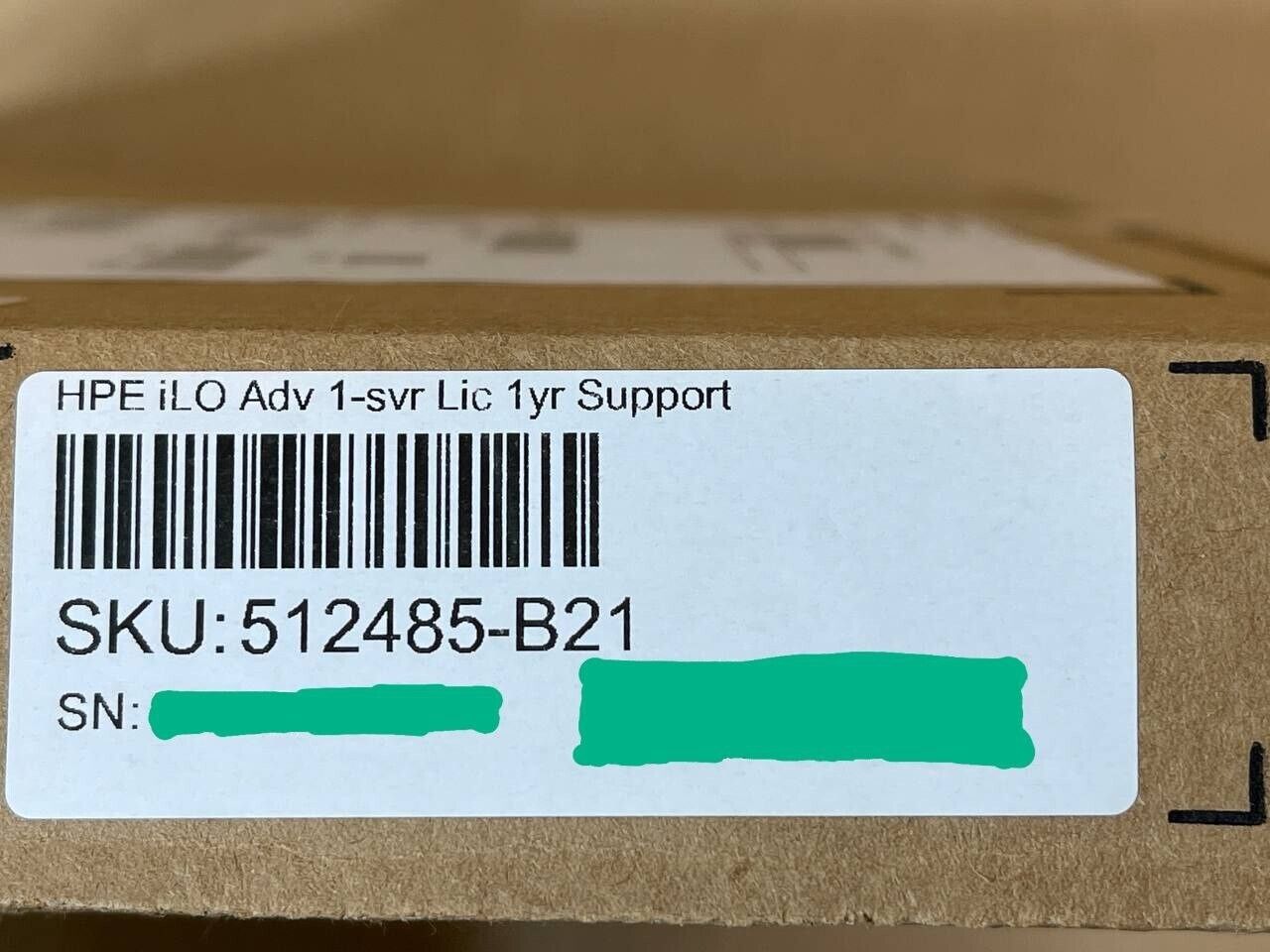 HPE 512485-B21 iLO Advanced Paper License iLO5 w/ 1 Year Support on Licensed Features.