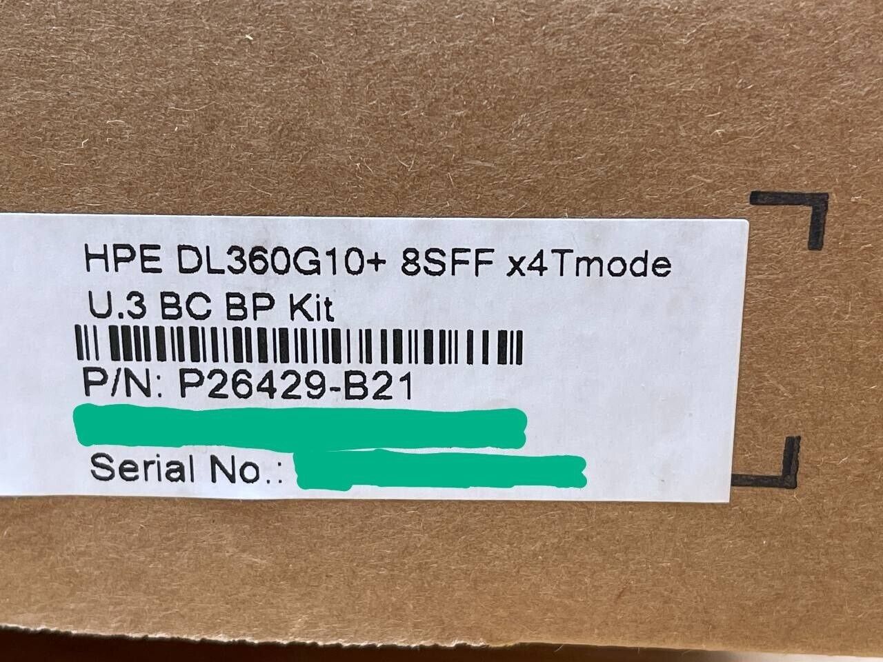 HPE P26429-B21 ProLiant DL360 DL365 Gen10+Plus 8SFF x4 Tri-Mode 24G U.3 BC Backplane Kit.