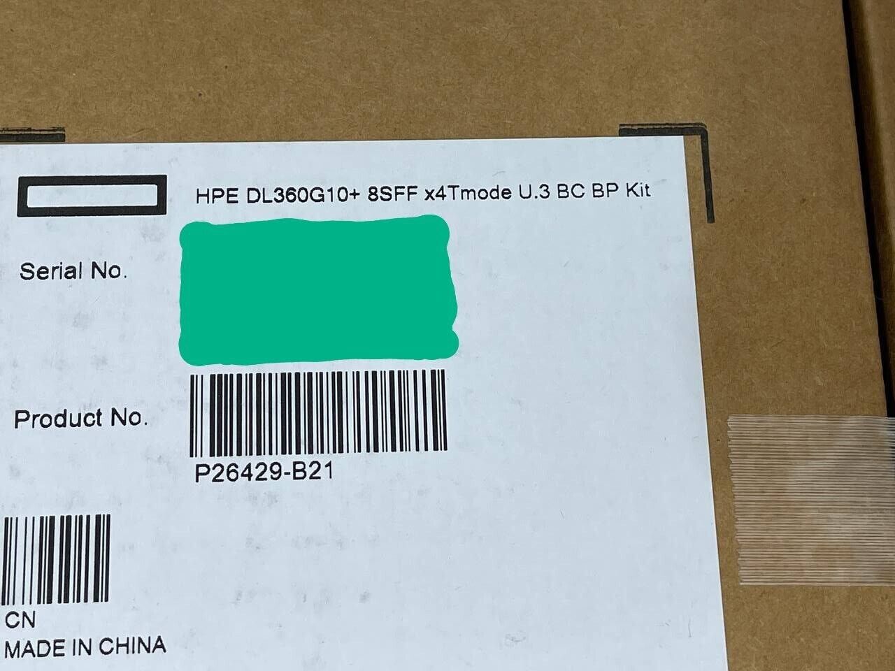 HPE P26429-B21 ProLiant DL360 DL365 Gen10+Plus 8SFF x4 Tri-Mode 24G U.3 BC Backplane Kit.