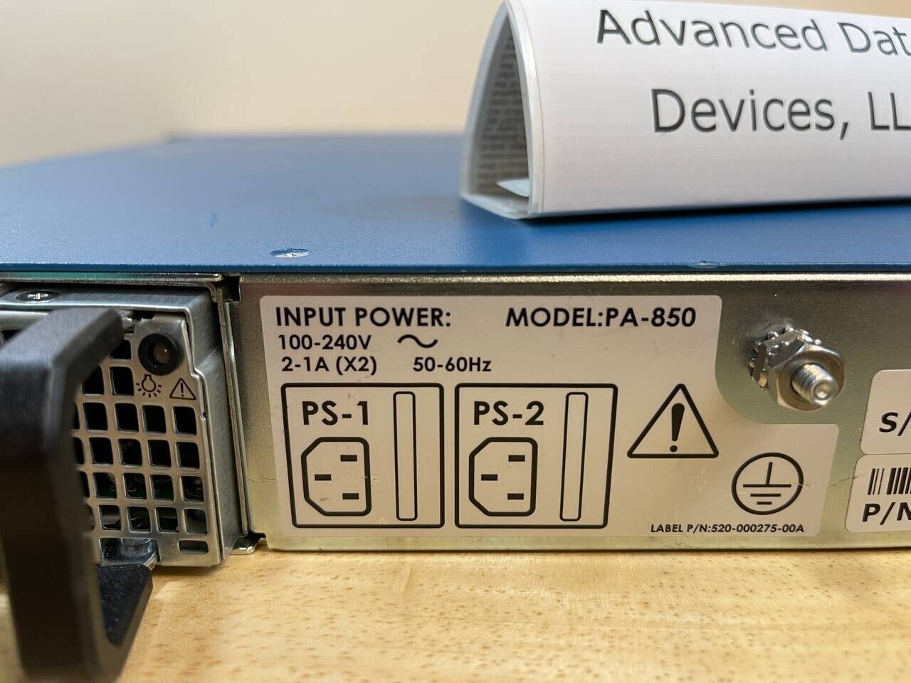 Palo Alto PA-850 Next-Generation Firewall VPN Gateway 8x SFP V10.0.8-h4 2x PSU 750-000119-00E.