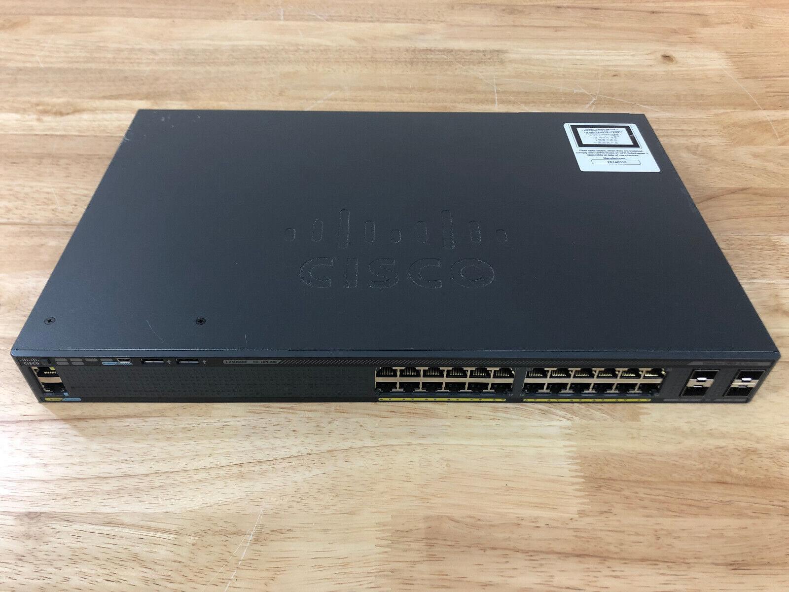 Cisco WS-C2960X-24TS-L Ethernet Switch 24x 10/100/1000 Gigabit ports 1U 4x SFP.