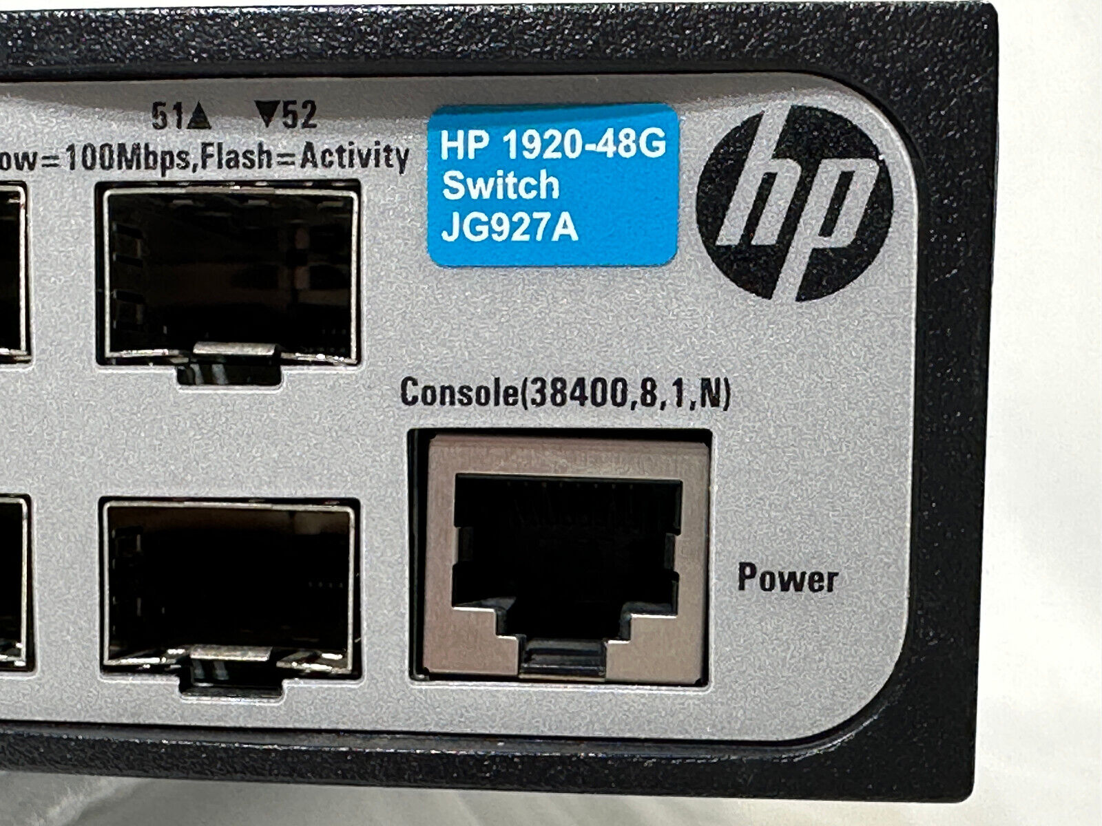 HPE JG927A OfficeConnect HNGZA-HA0015 1920-48G RJ-45 52 Port Gigabit Ethernet Switch 4x SFP.