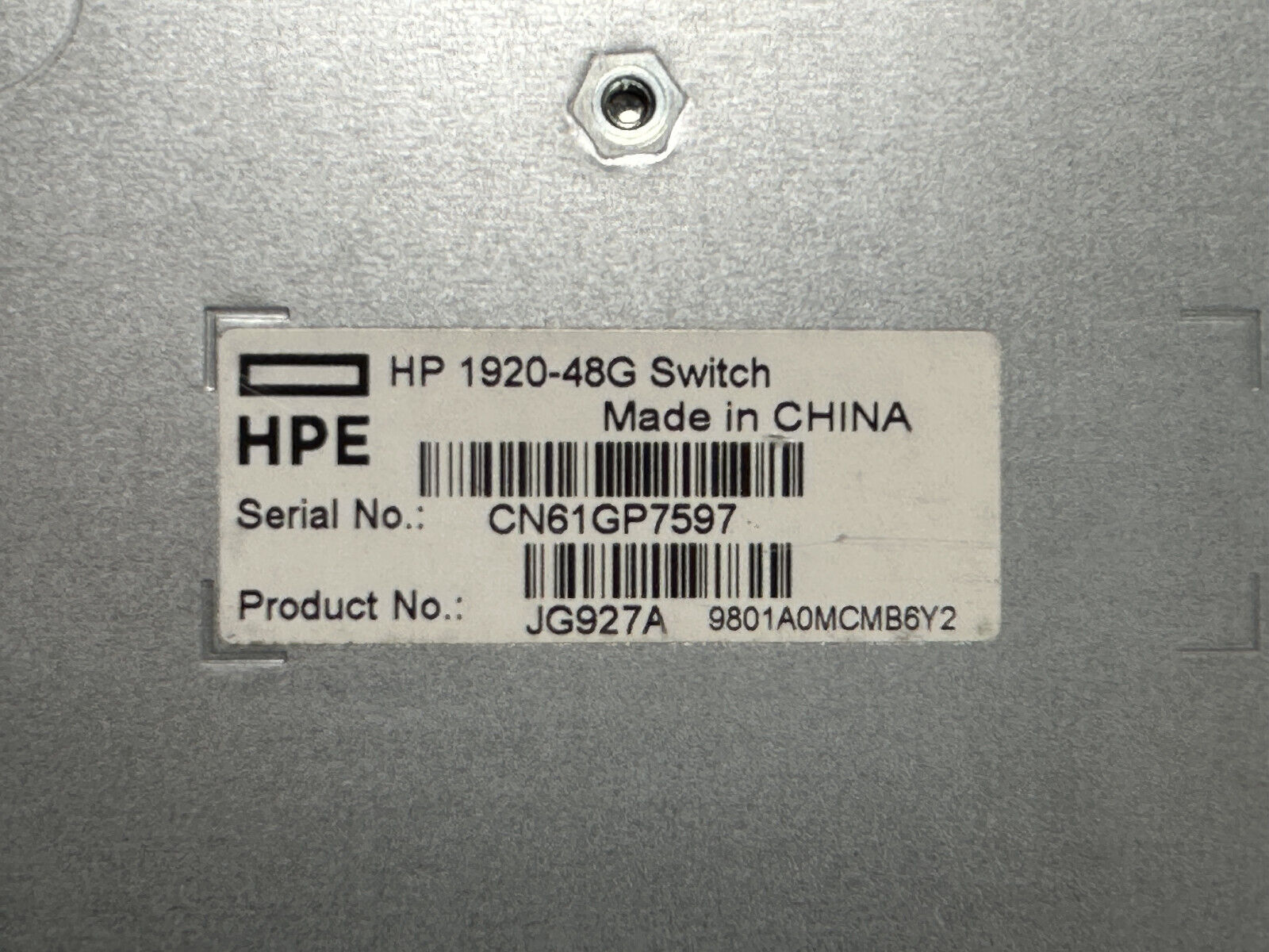 HPE JG927A OfficeConnect HNGZA-HA0015 1920-48G RJ-45 52 Port Gigabit Ethernet Switch 4x SFP.