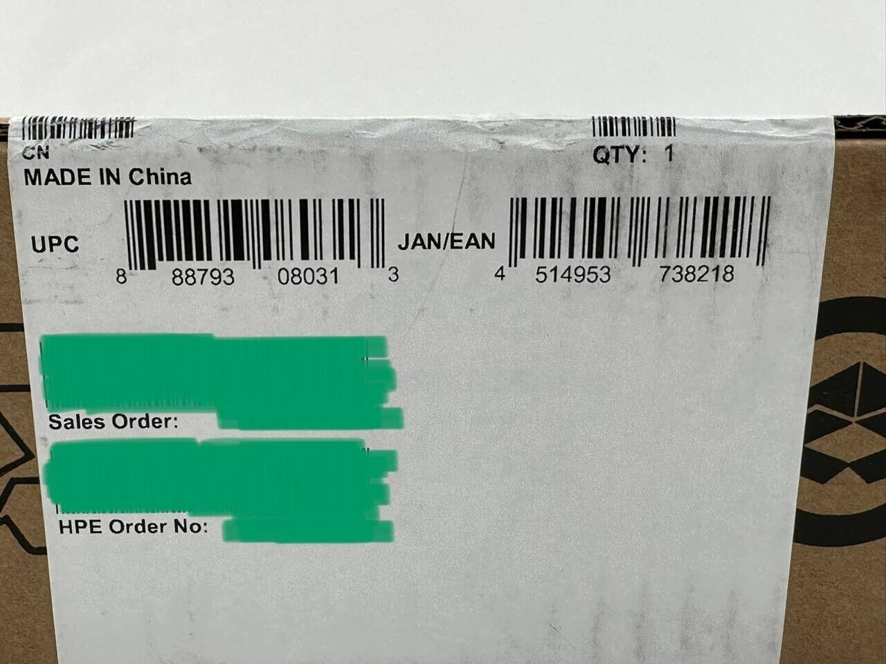 HPE 1U Short Friction Rack Rail Kit 775612-B21.