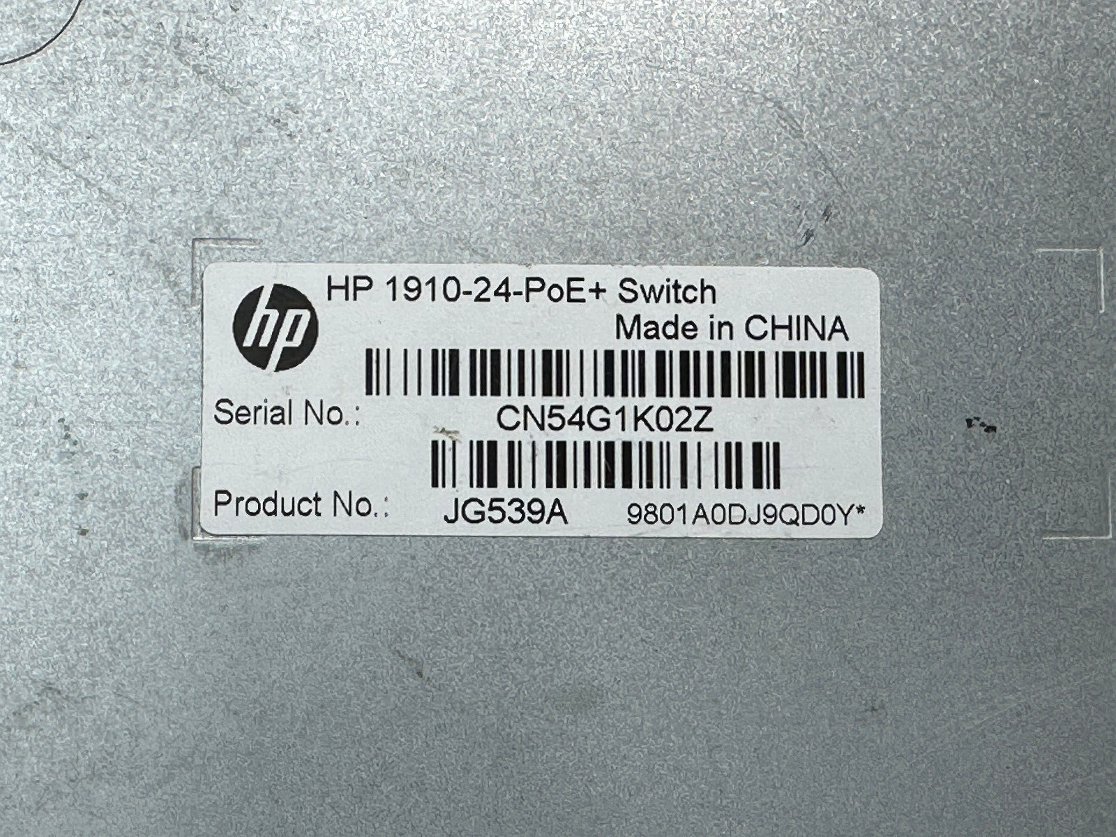 HPE JG539A OfficeConnect 1910 24 x RJ45 10/100 PoE+ Ports 2x SFP Ethernet Switch.