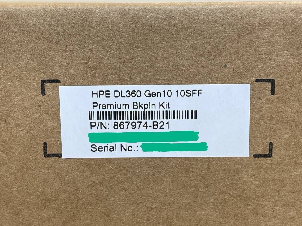 HPE 867974-B21 DL360+More Gen10 10x SFF 2.5 Premium Backplane Kit+Cables SATA/SAS/NVMe U.2.