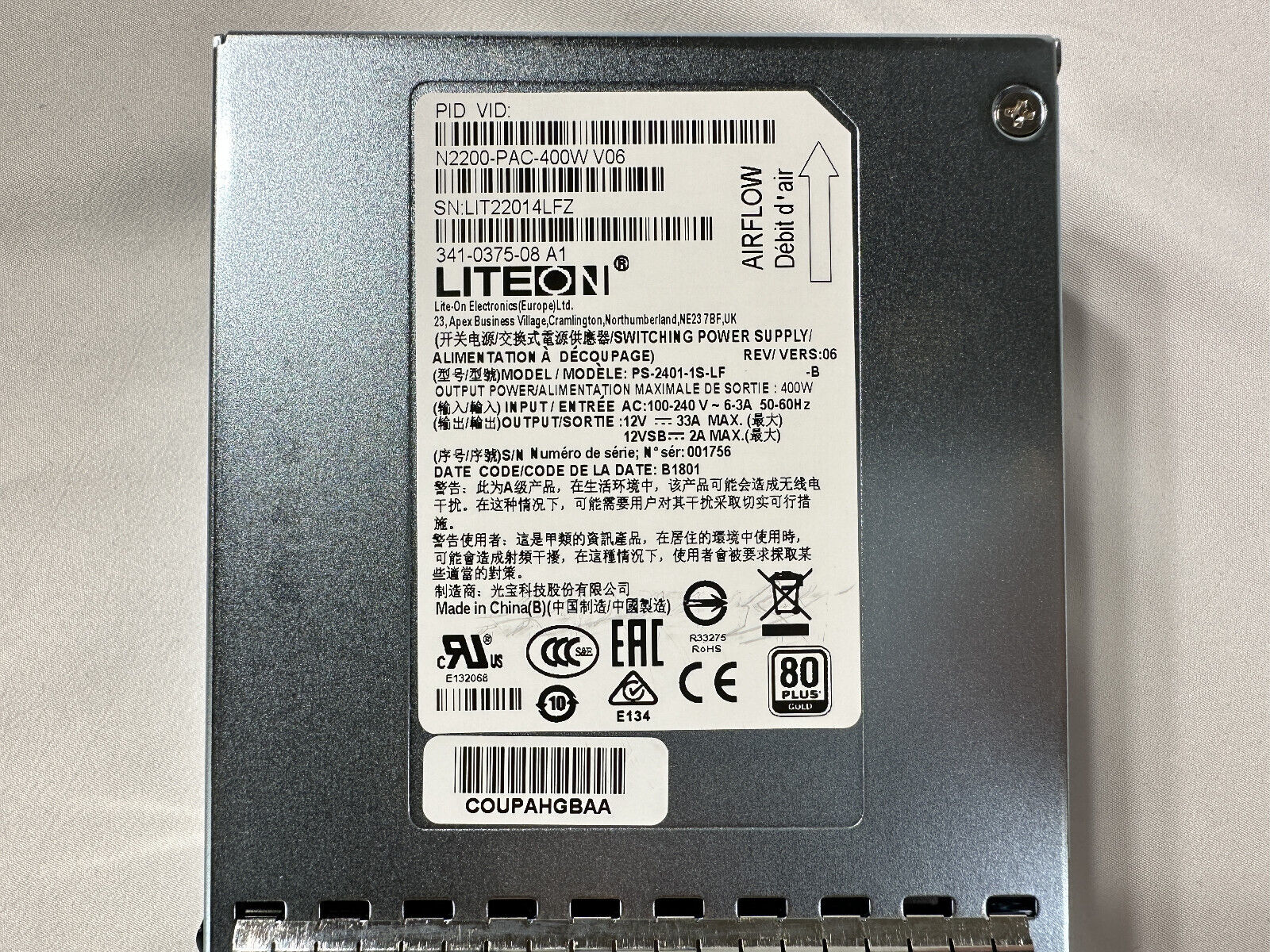 Cisco Nexus 2348UPQ Fabric Extender PSE 48x SFP+ 6x QSFP+ 1/10/40GbE 2xPSU Rails.