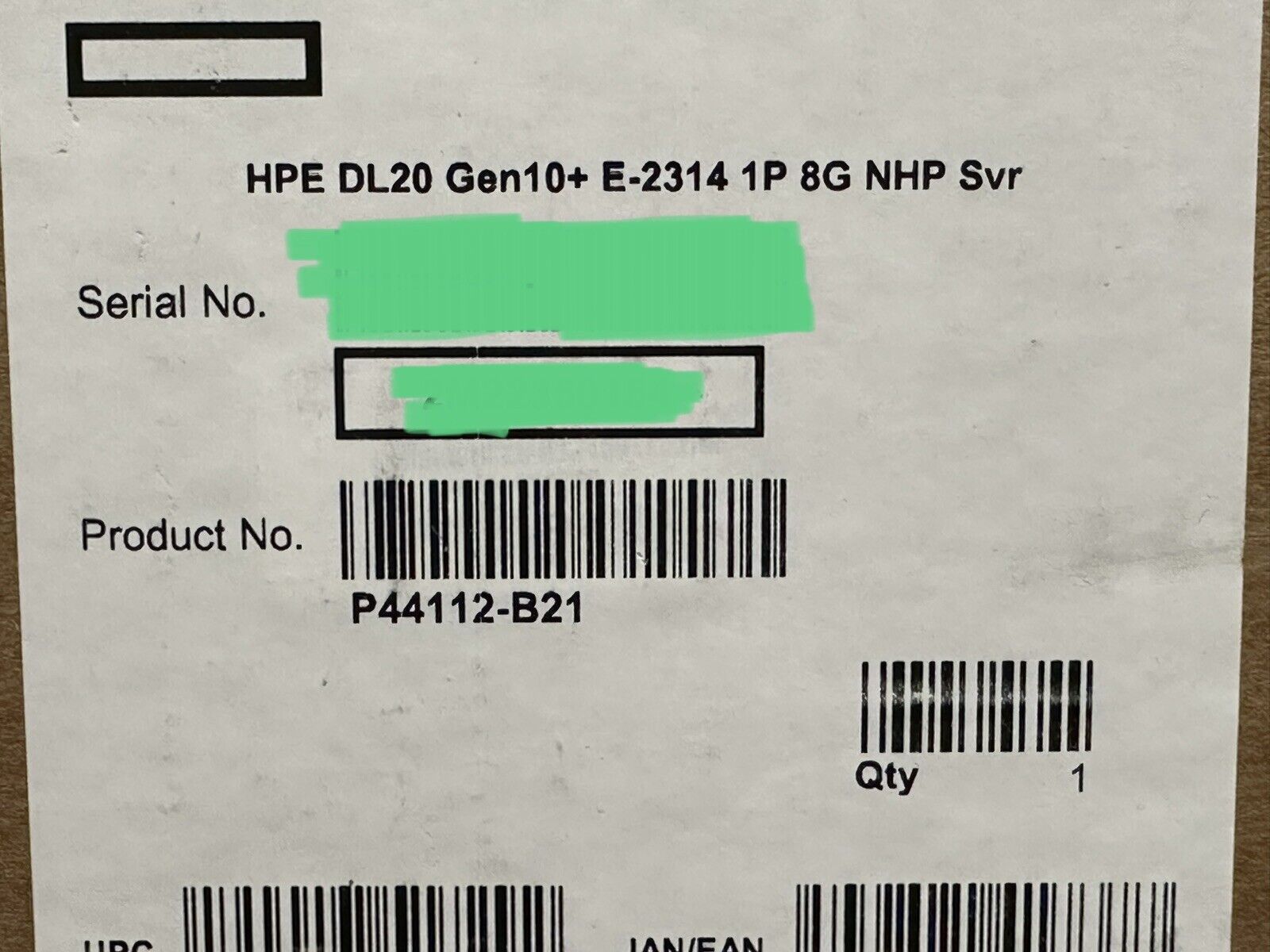 HPE P44112-B21 ProLiant DL20 Gen10+Plus 1U Server Xeon E-2314 2.80GHz 8GB 2LFF-NHP 290W