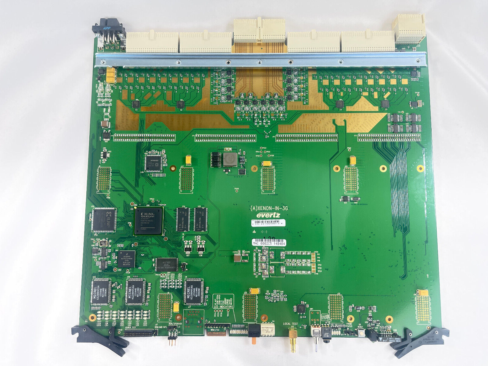 Evertz XE-IP32HX 32x HD/SD SDI BNC Input Module for Xenon Multi-Format Routers.