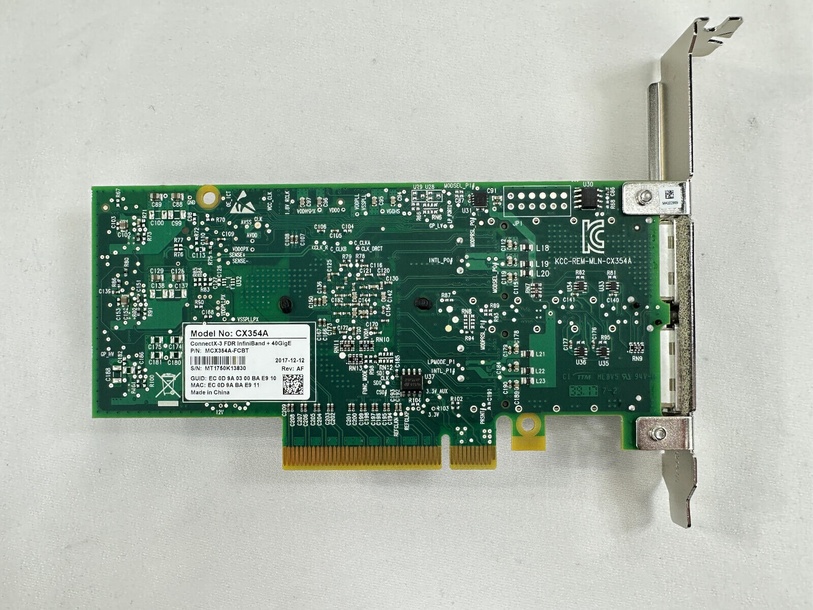 Mellanox CX354A ConnectX-3 Dual Port QSFP+ FDR 56G InfiniBand + 40GbE VPI NIC FH