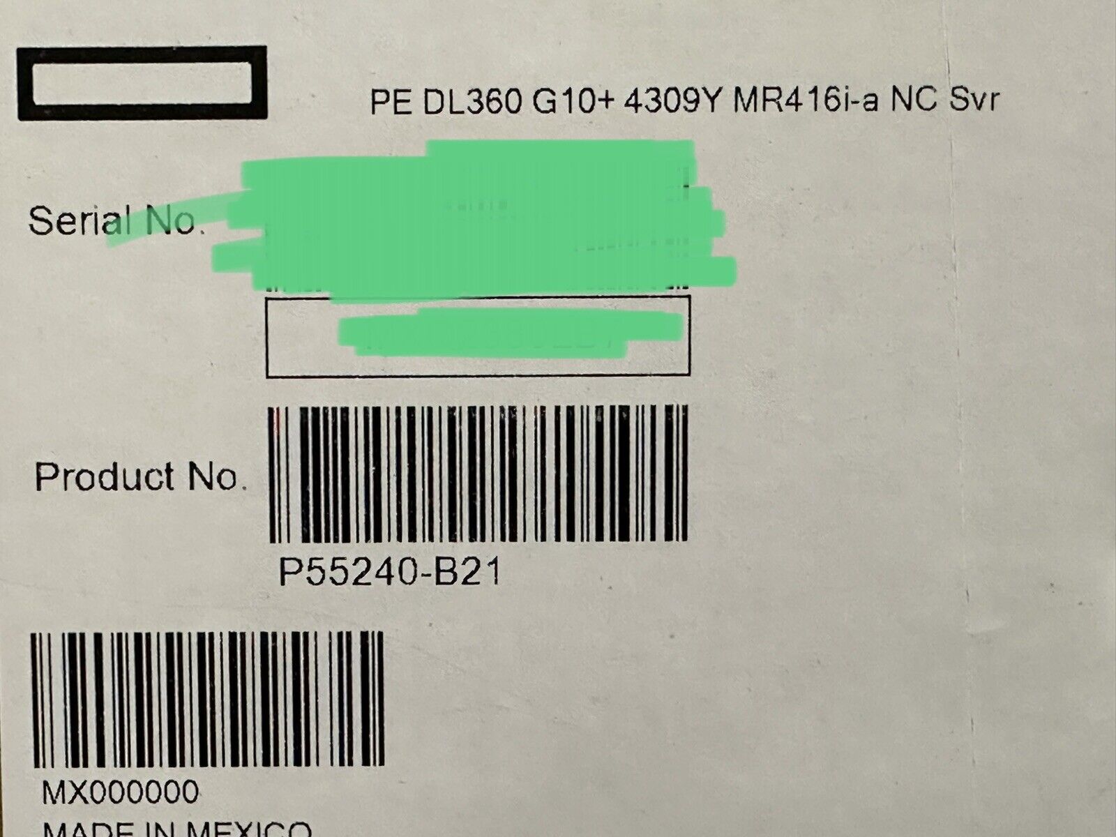 HPE DL360 Gen10+ Plus Xeon 4309Y 32GB RAM 8xSFF MR416i-p 800W PSU SATA/SAS/NVMe.