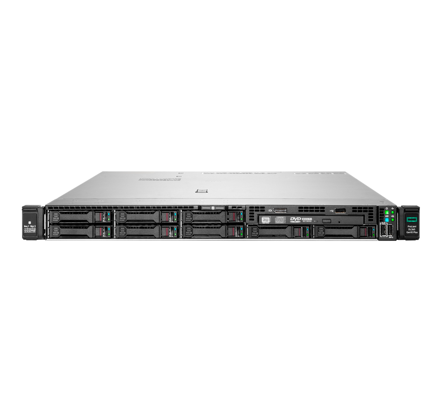 HPE DL360 Gen10+ Plus Xeon 4309Y 32GB RAM 8xSFF MR416i-p 800W PSU SATA/SAS/NVMe.
