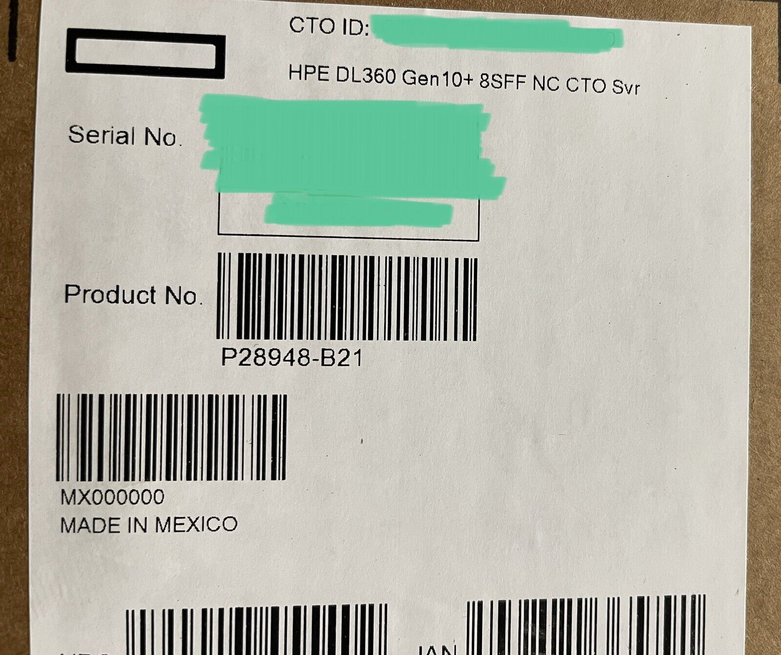 HPE DL360 Gen10+ Plus 2x Xeon 6354 36C 3GHz 64GB 10SFF MR416i-a 10x 2.4TB 10K.