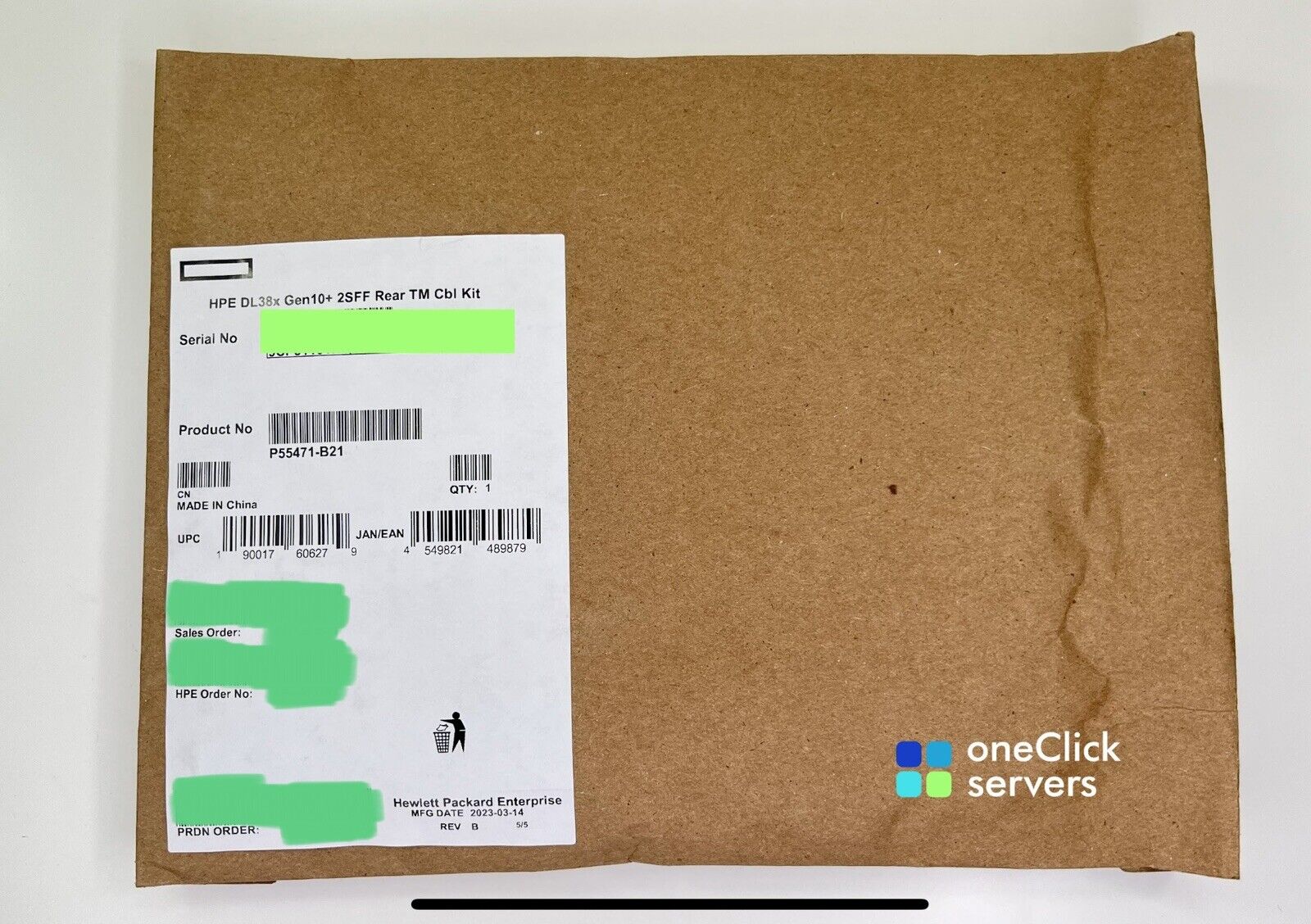 HPE ProLiant DL38x Gen10+ Plus 2SFF Rear TM Cbl Tri-Mode Cable Kit P55471-B21.