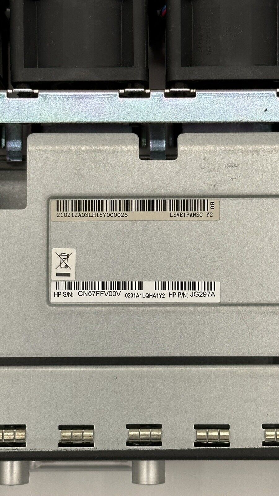 HP Back To Front Airflow Fan Tray Module JG297A 5920AF-24XG Port Side Exhaust AF.