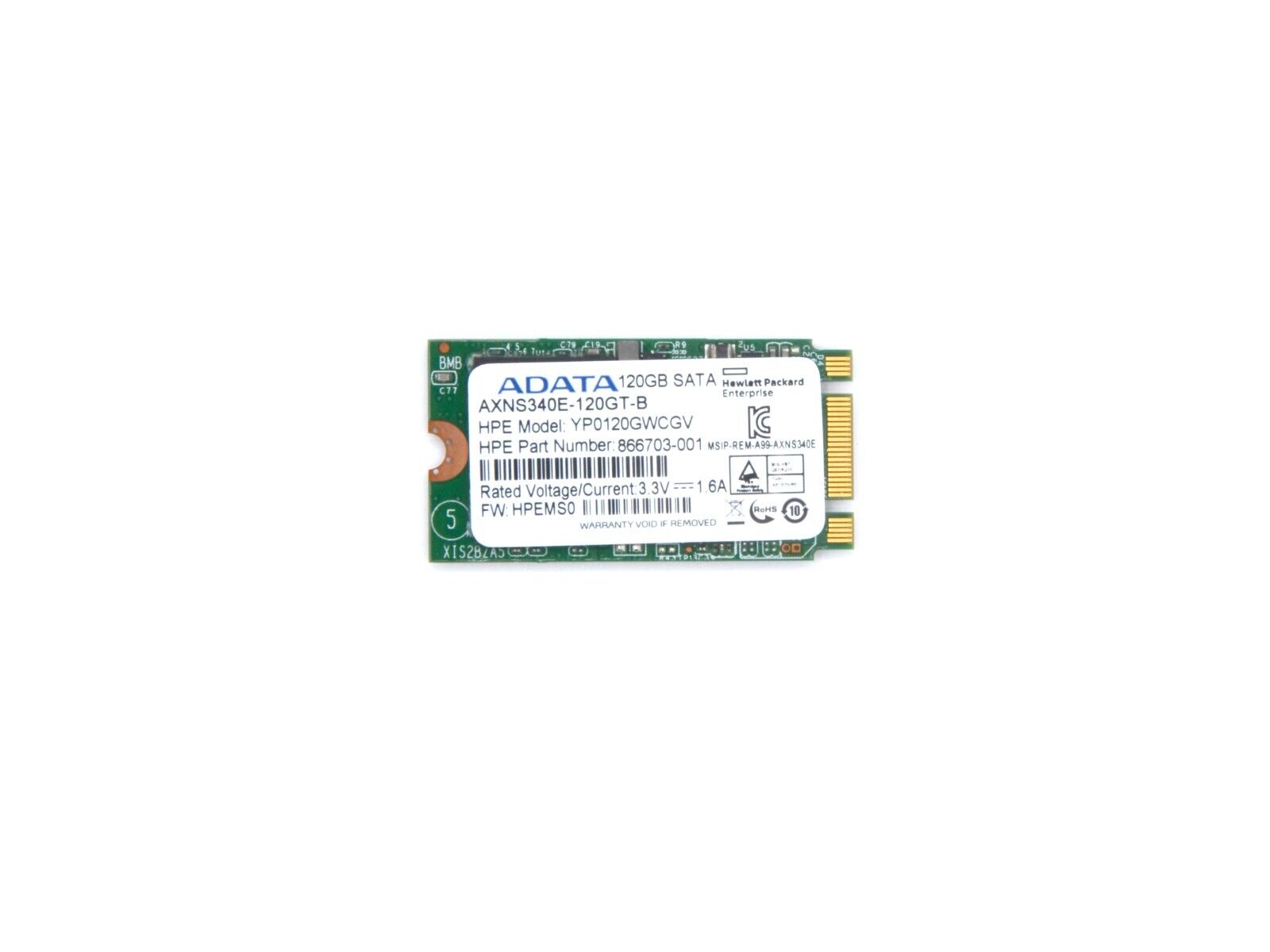 HPE 866703-001 120GB SATA M.2 2242 MLC SSD Solid State Drive