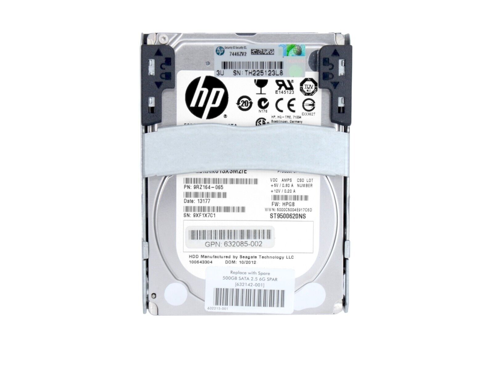 HP 632142-001 500GB SATA 6Gb/s 7.2K rpm 2.5" SFF QR MDL HDD Hard Disk Drive
