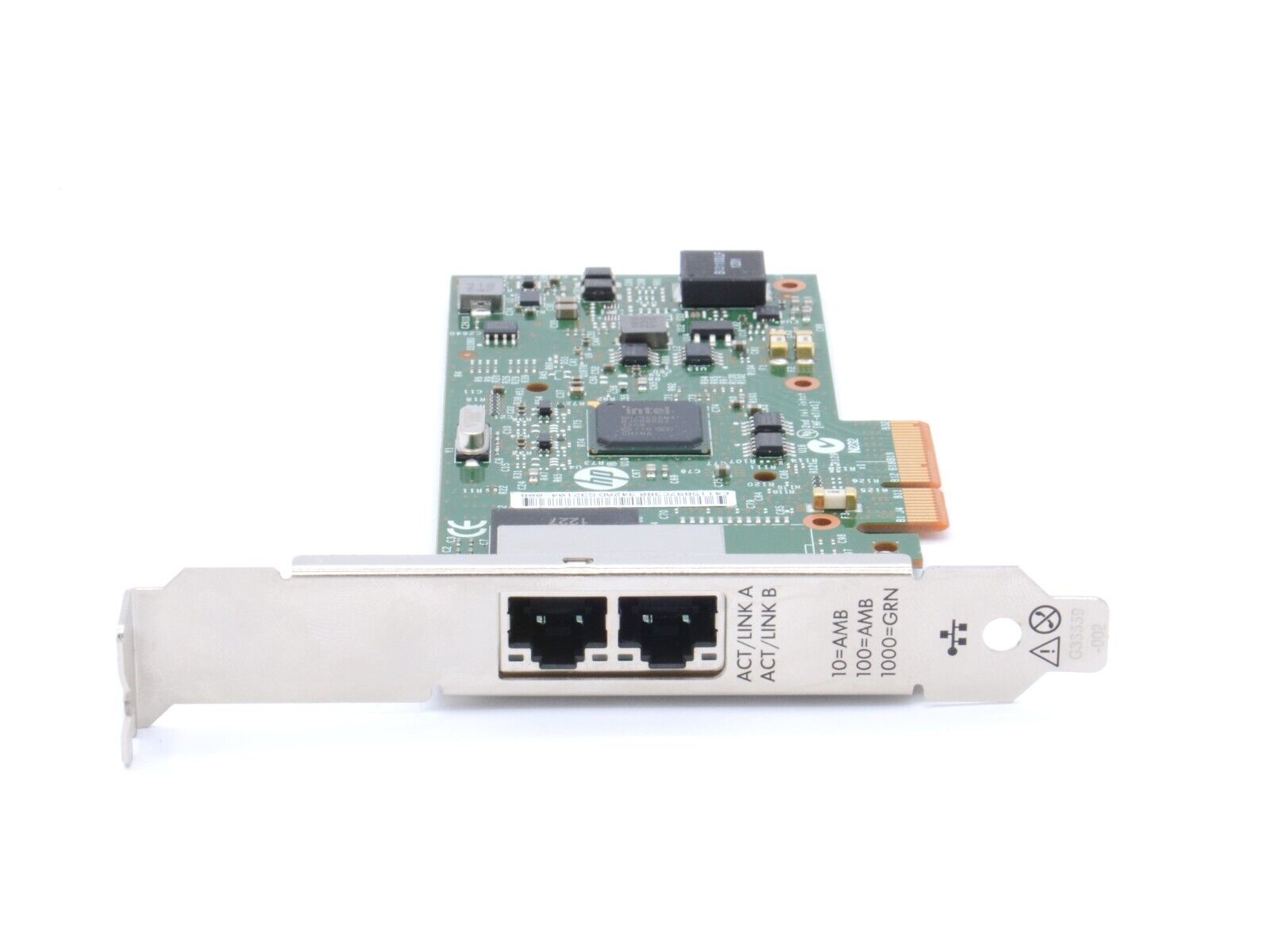 HP Intel 1GB Dual Port PCI-e 361T RJ-45 Network Adapter High-Profile Bracket NIC