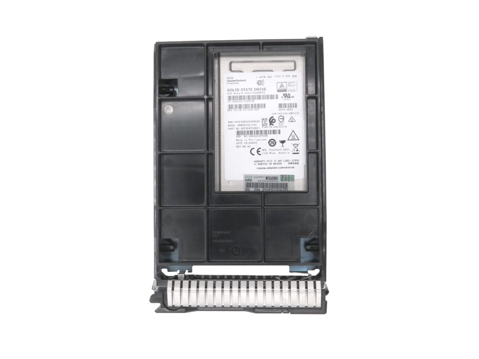 HPE Toshiba P10608-001 1.92TB SAS 12G Mixed Use DS TLC 3.5" LFF SCC VSAC RM5 SSD